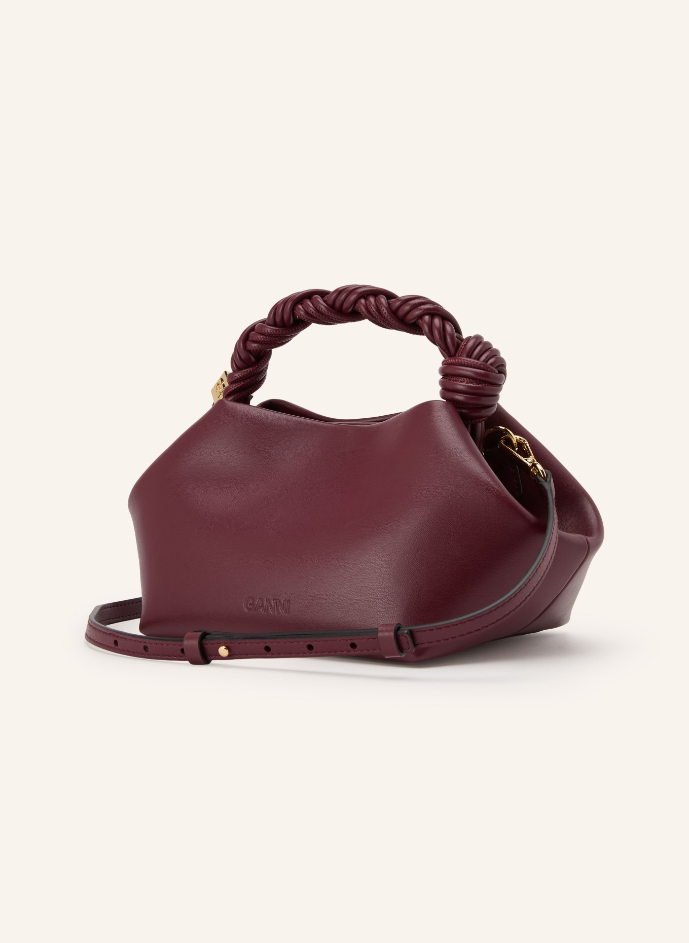 GANNI Handtasche BOU SMALL: DUNKELROT