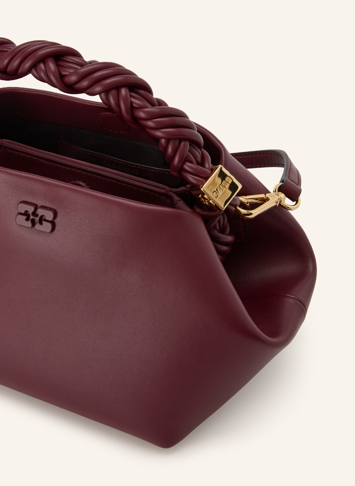GANNI Handtasche BOU SMALL: DUNKELROT