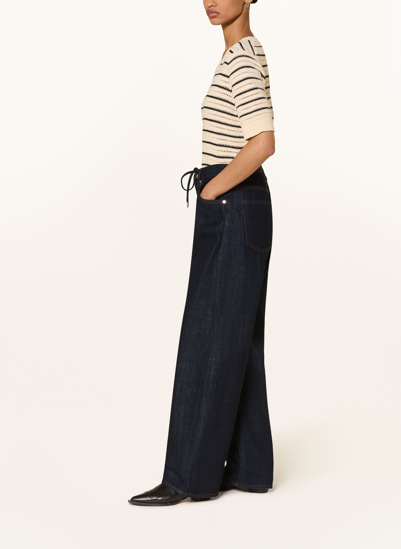FRAME Wide Leg Jeans THE OFF DUTY: RINS RINSE
