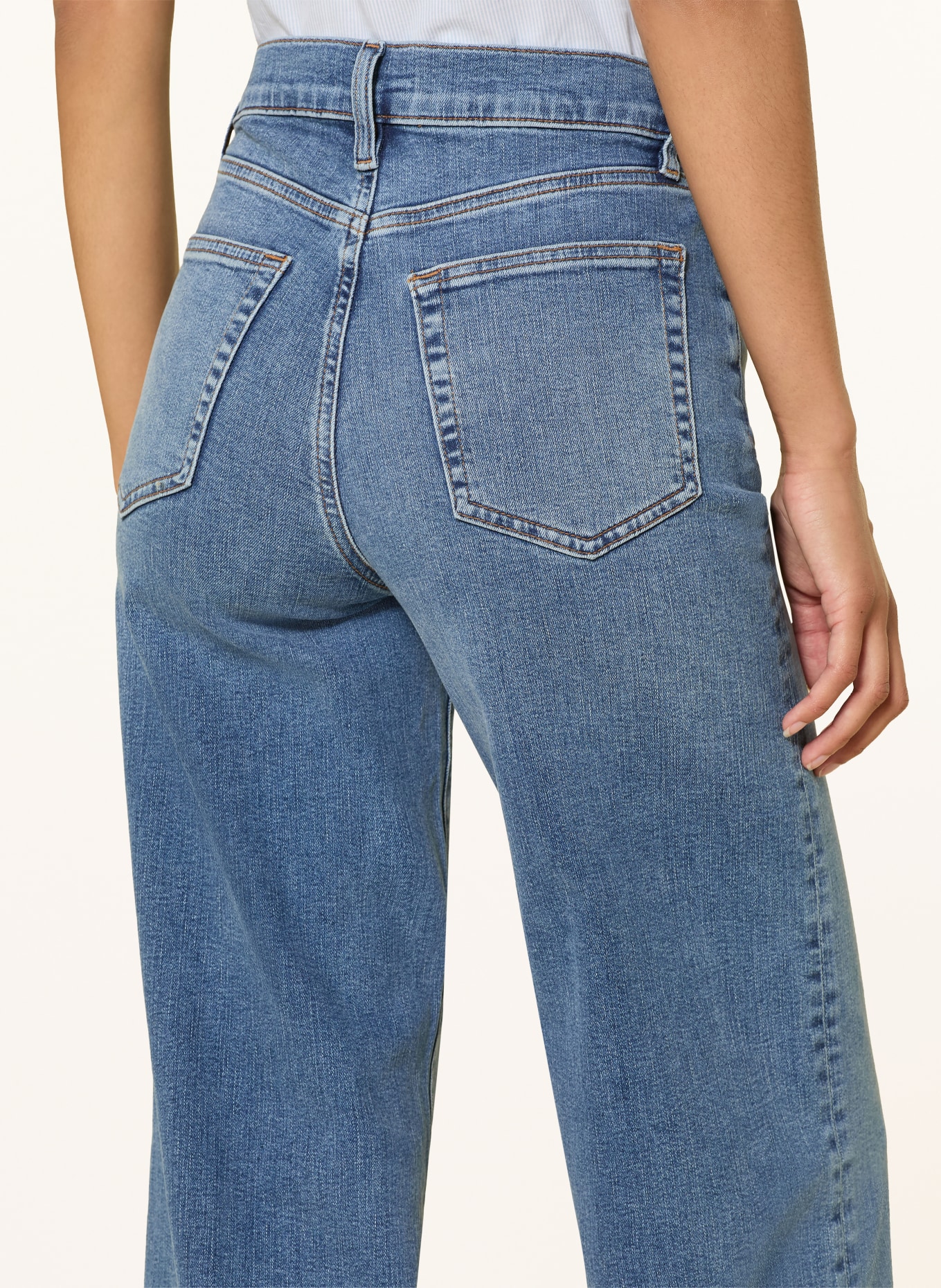 FRAME Wide Leg Jeans LE SLIM PALAZZO: GOSS GOSSAMER