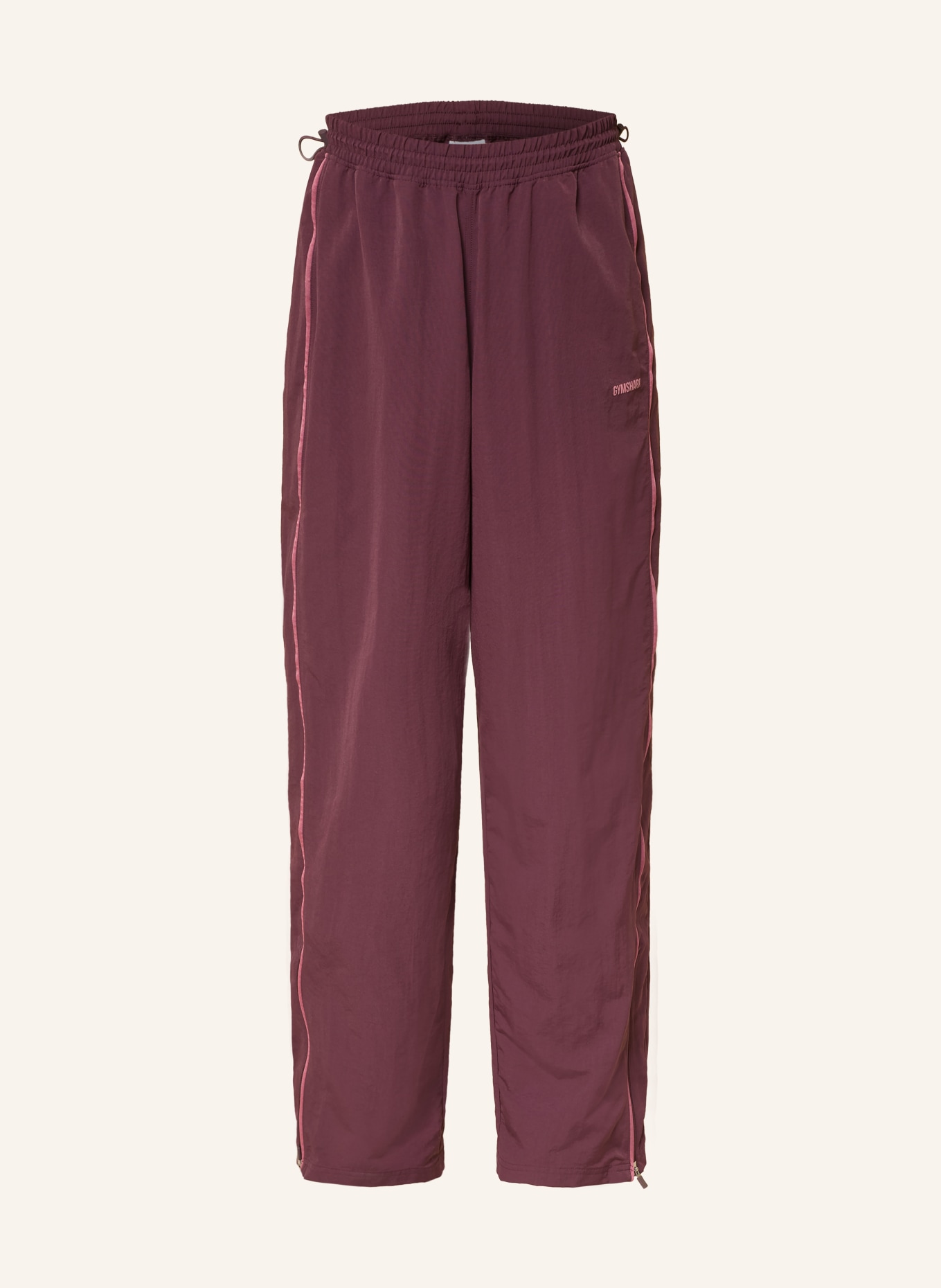 GYMSHARK Pantalon de survêtement TO FROM: ROUGE FONCÉ / ROUGE CLAIR