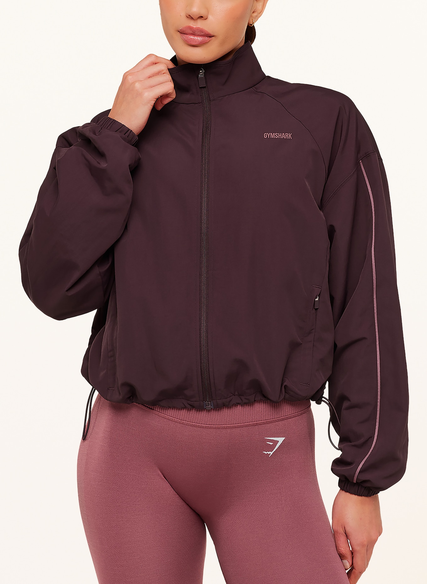 GYMSHARK Trainingsjacke TO FROM: DUNKELROT / HELLROT
