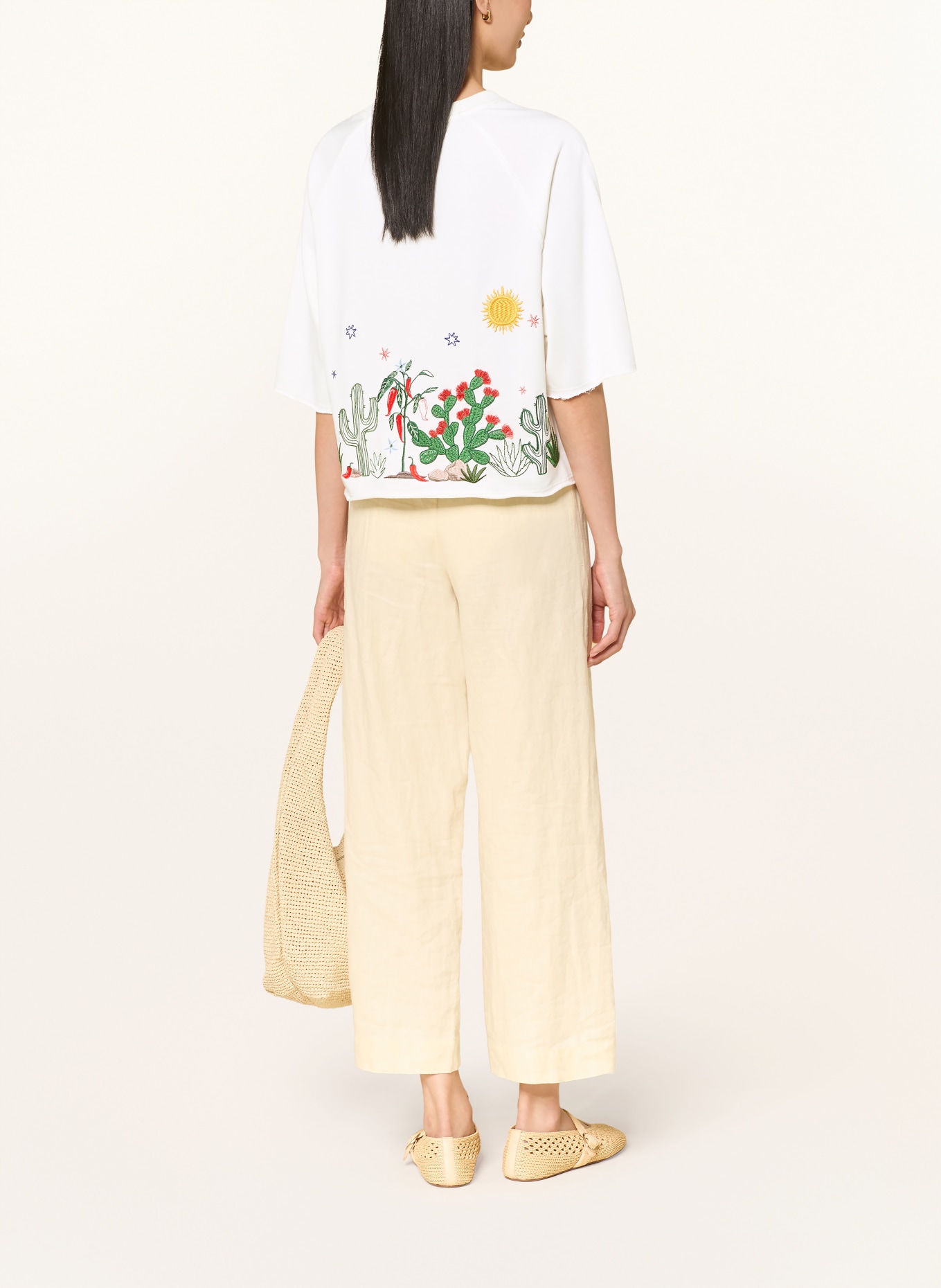 Smith & Soul T-shirt: ECRU / RED / GREEN