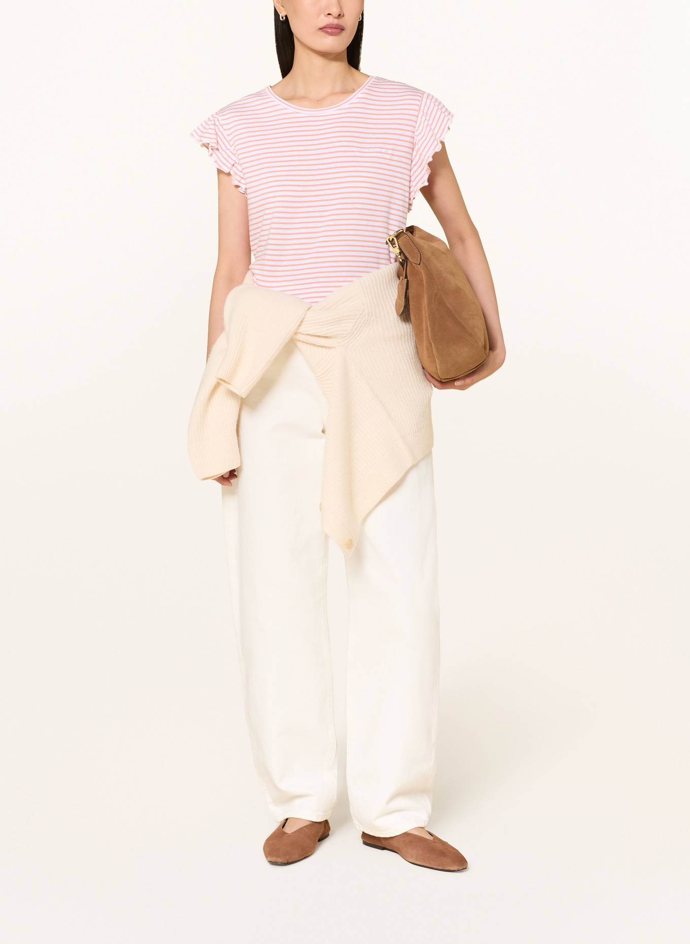 Smith & Soul T-shirt: LIGHT RED / WHITE