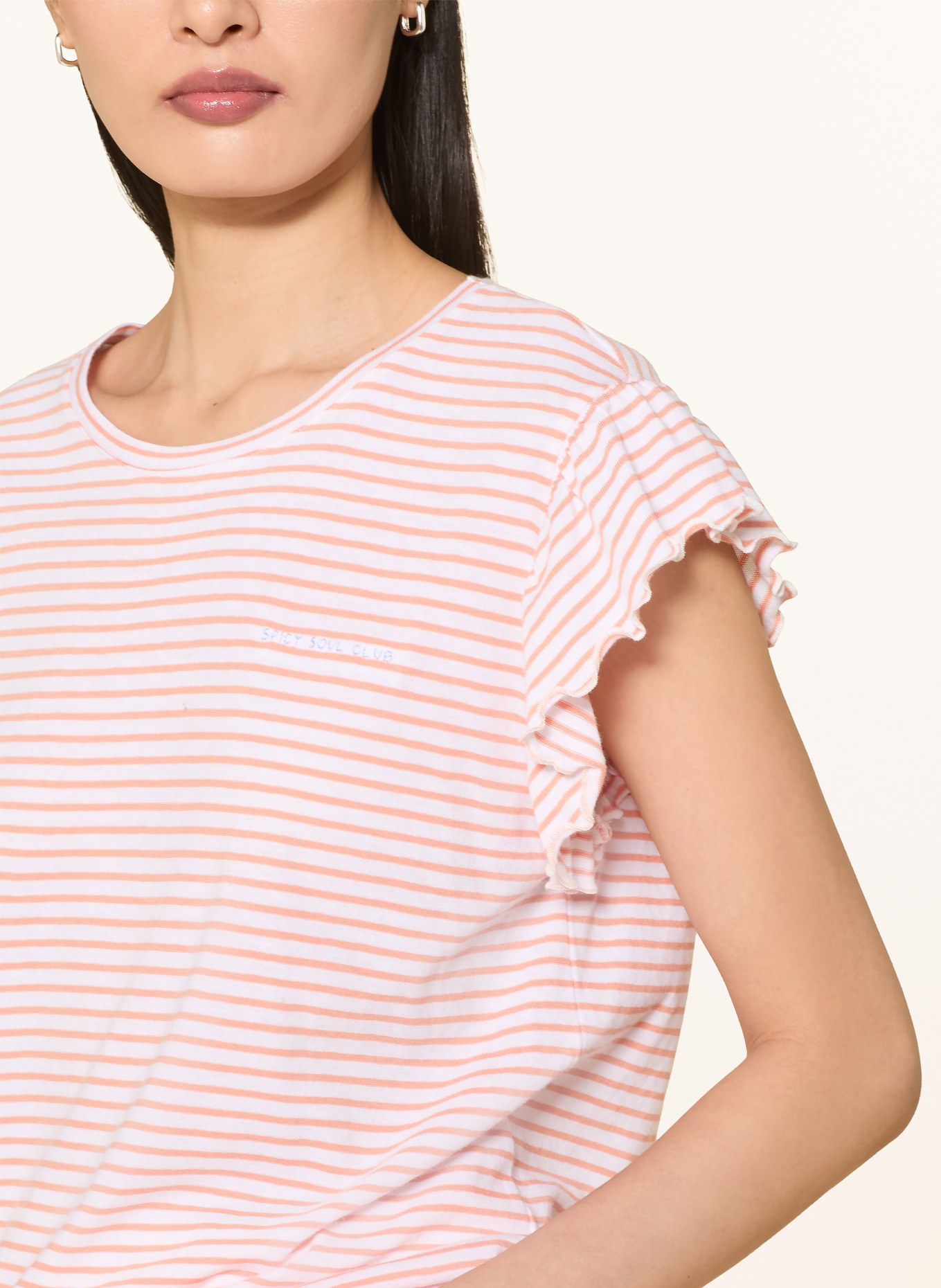 Smith & Soul T-shirt: LIGHT RED / WHITE