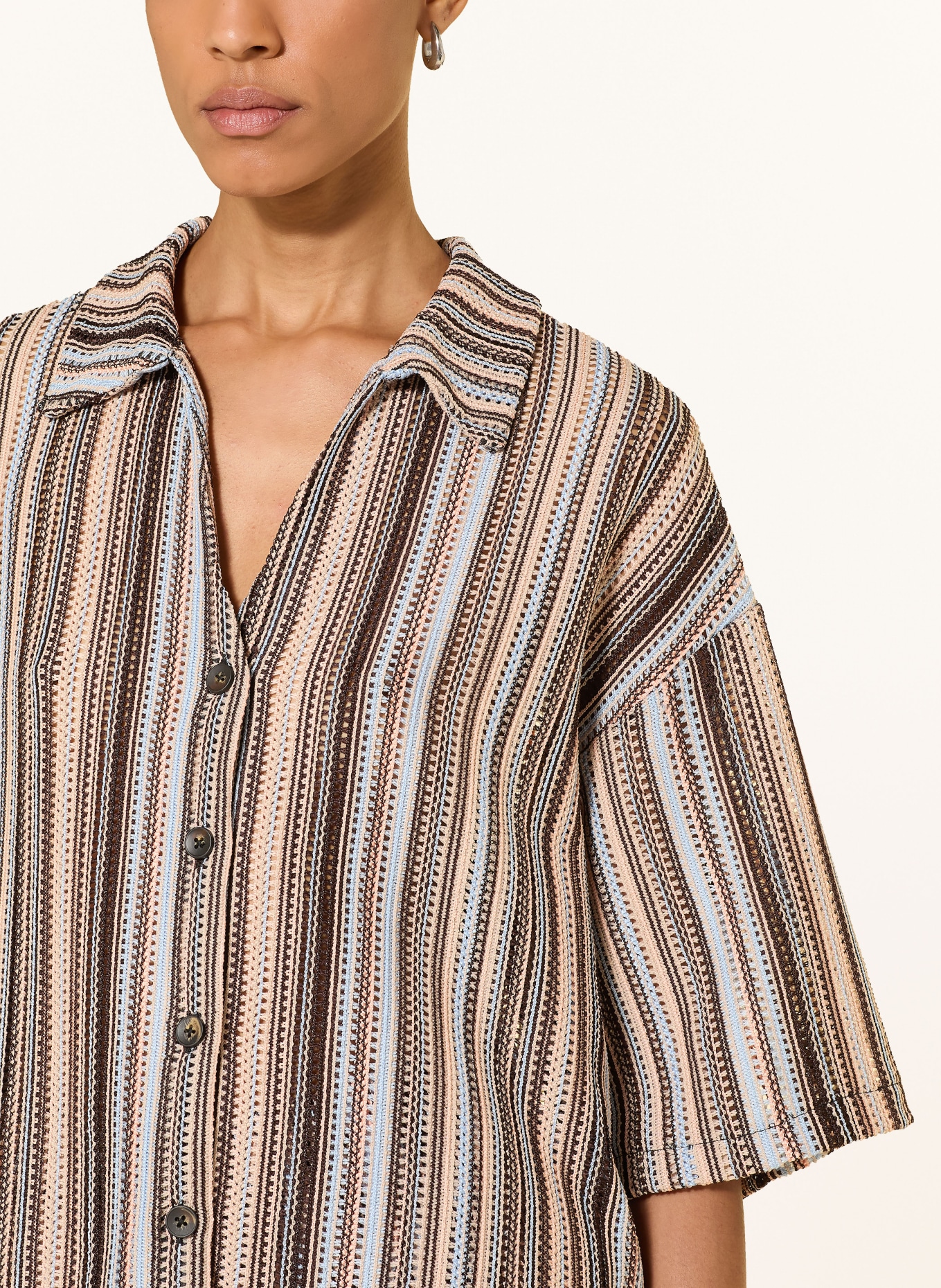 Smith & Soul Strickbluse: DUNKELBRAUN / LACHS / HELLBLAU