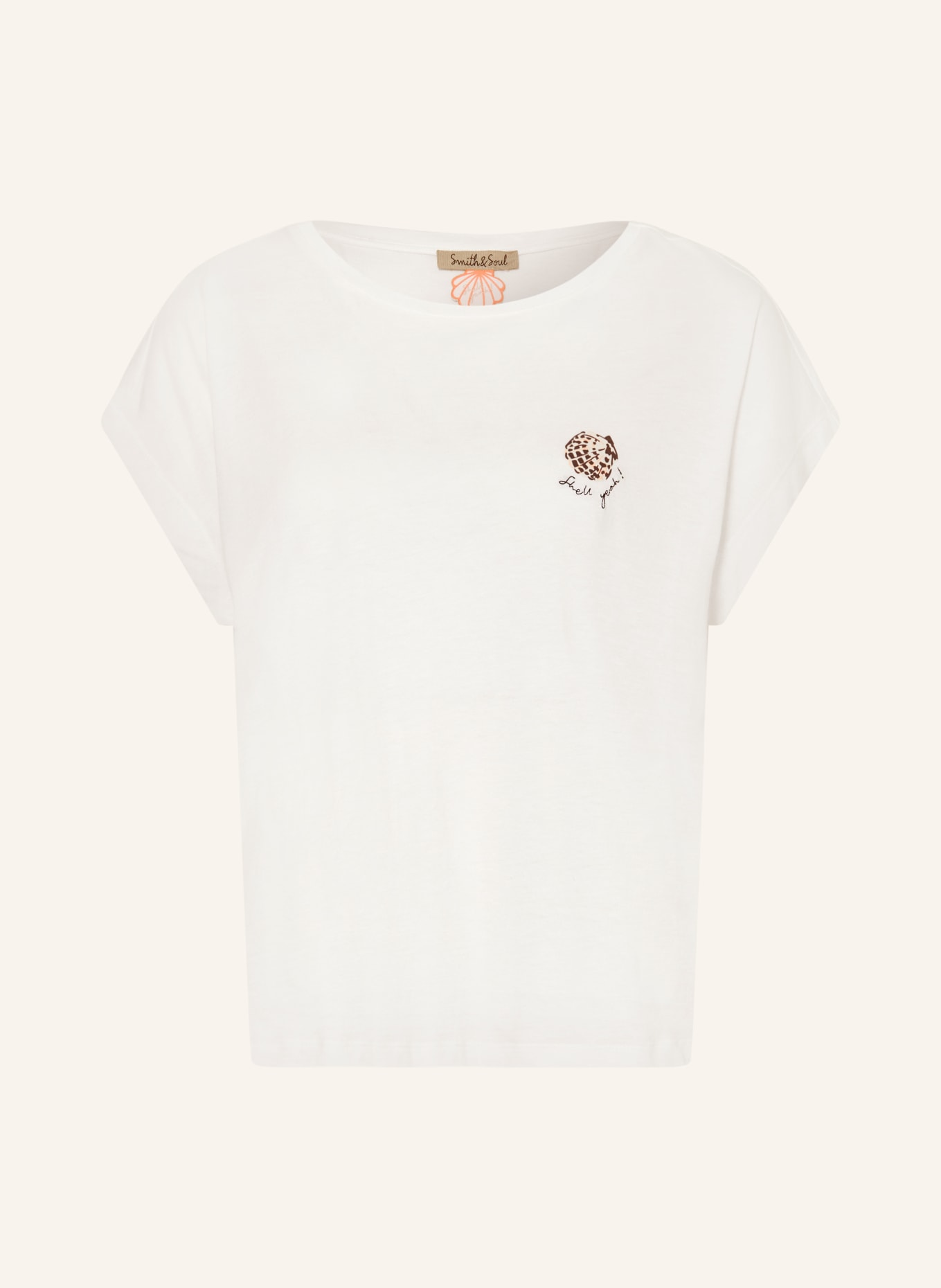 Smith & Soul T-shirt: WHITE / SALMON / BLACK
