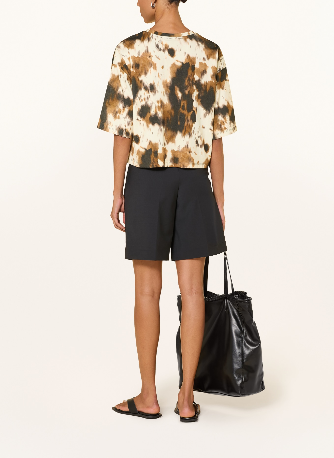 Smith & Soul BOXY T-shirt: CREAM / BROWN / BLACK