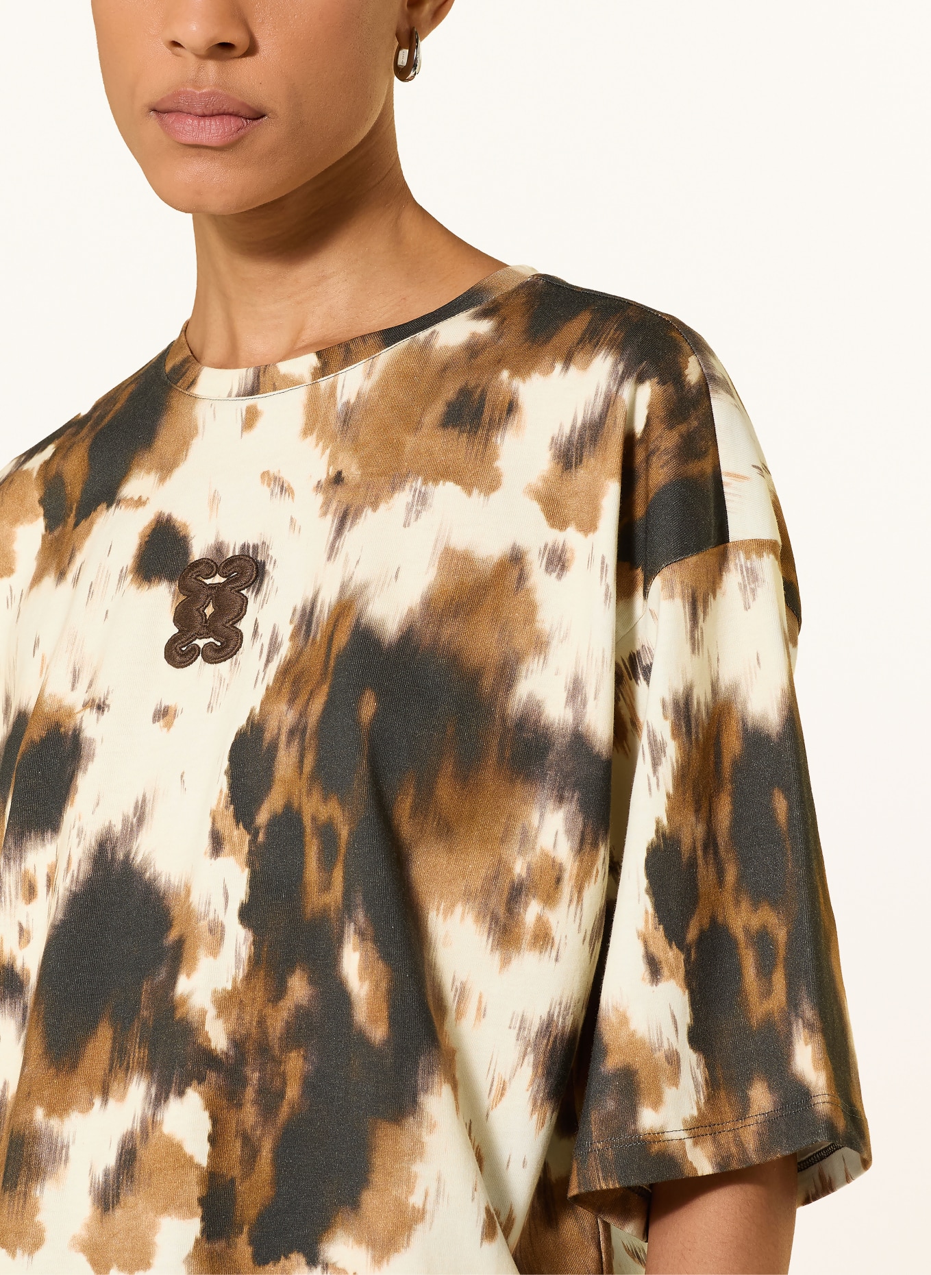 Smith & Soul BOXY T-shirt: CREAM / BROWN / BLACK