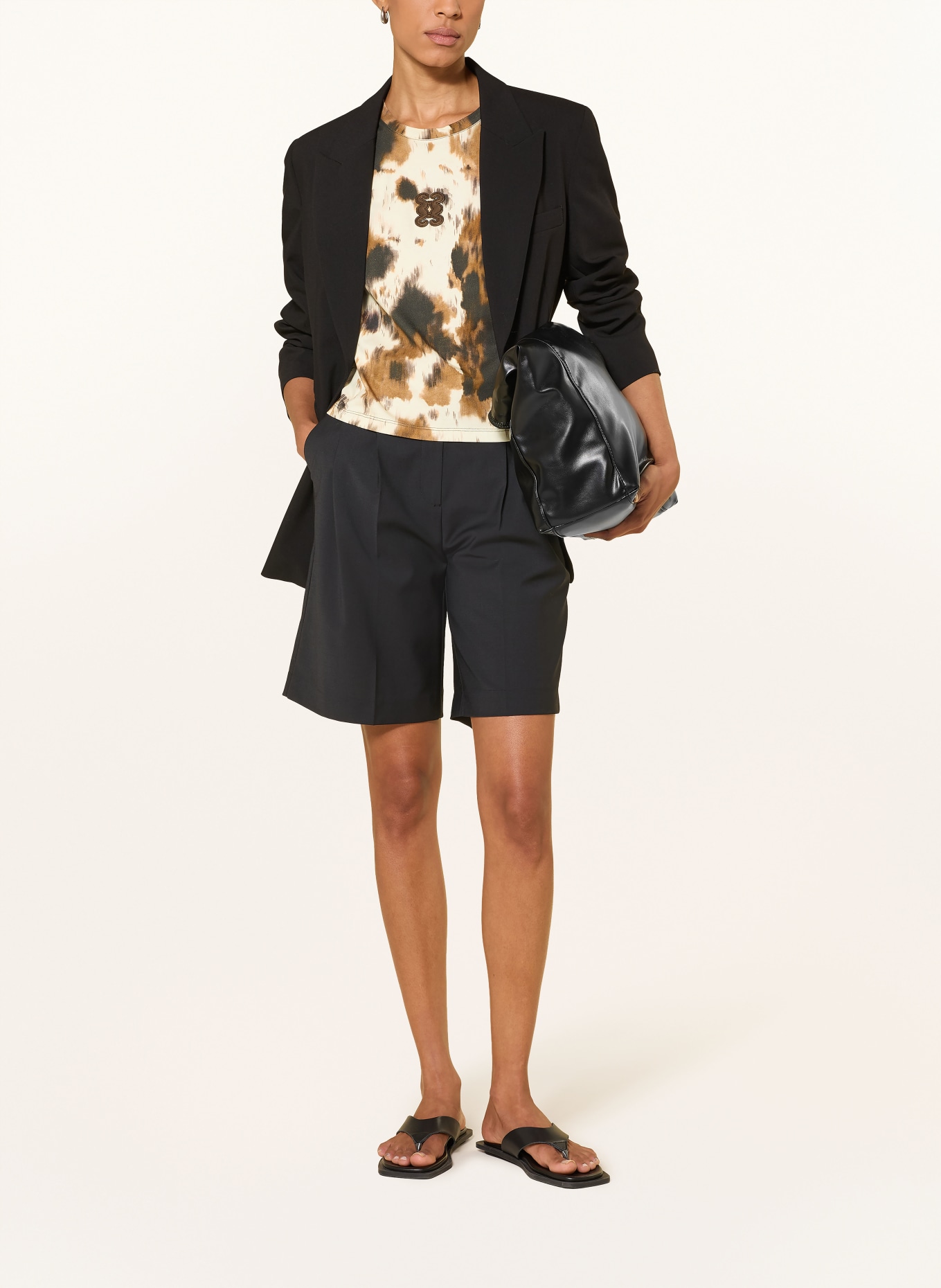 Smith & Soul BOXY T-shirt: CREAM / BROWN / BLACK