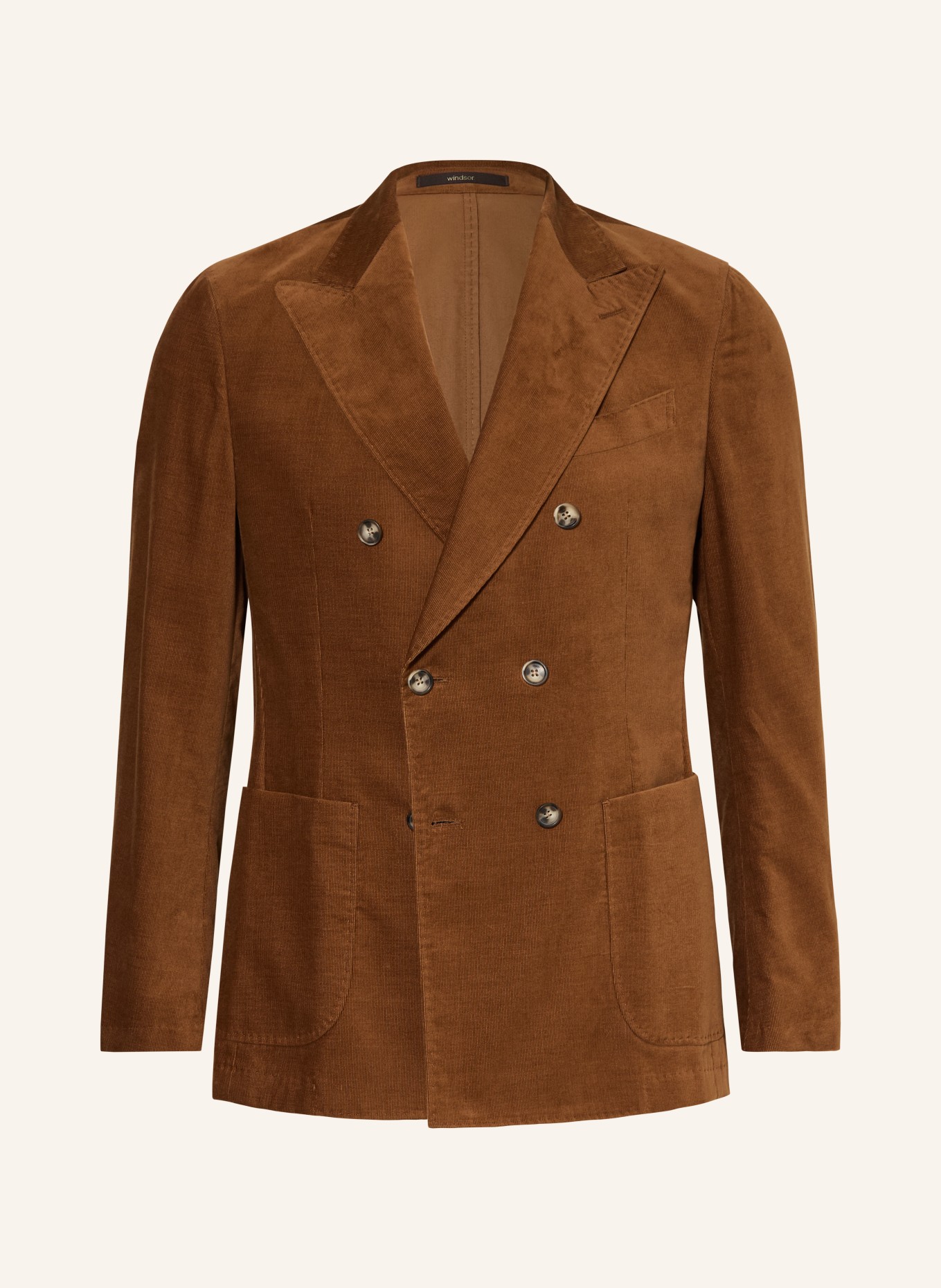 windsor. Sako k obleku Regular Fit z manšestru: 220 Rust/Copper 220
