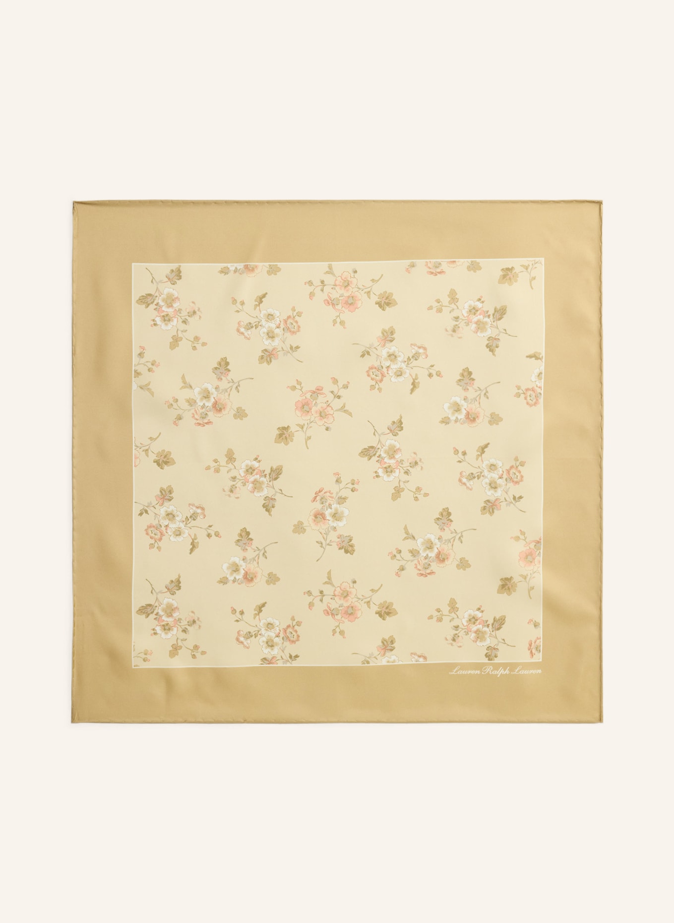 LAUREN RALPH LAUREN Silkesscarf: GULD / ROSÉ / GRÄDDE