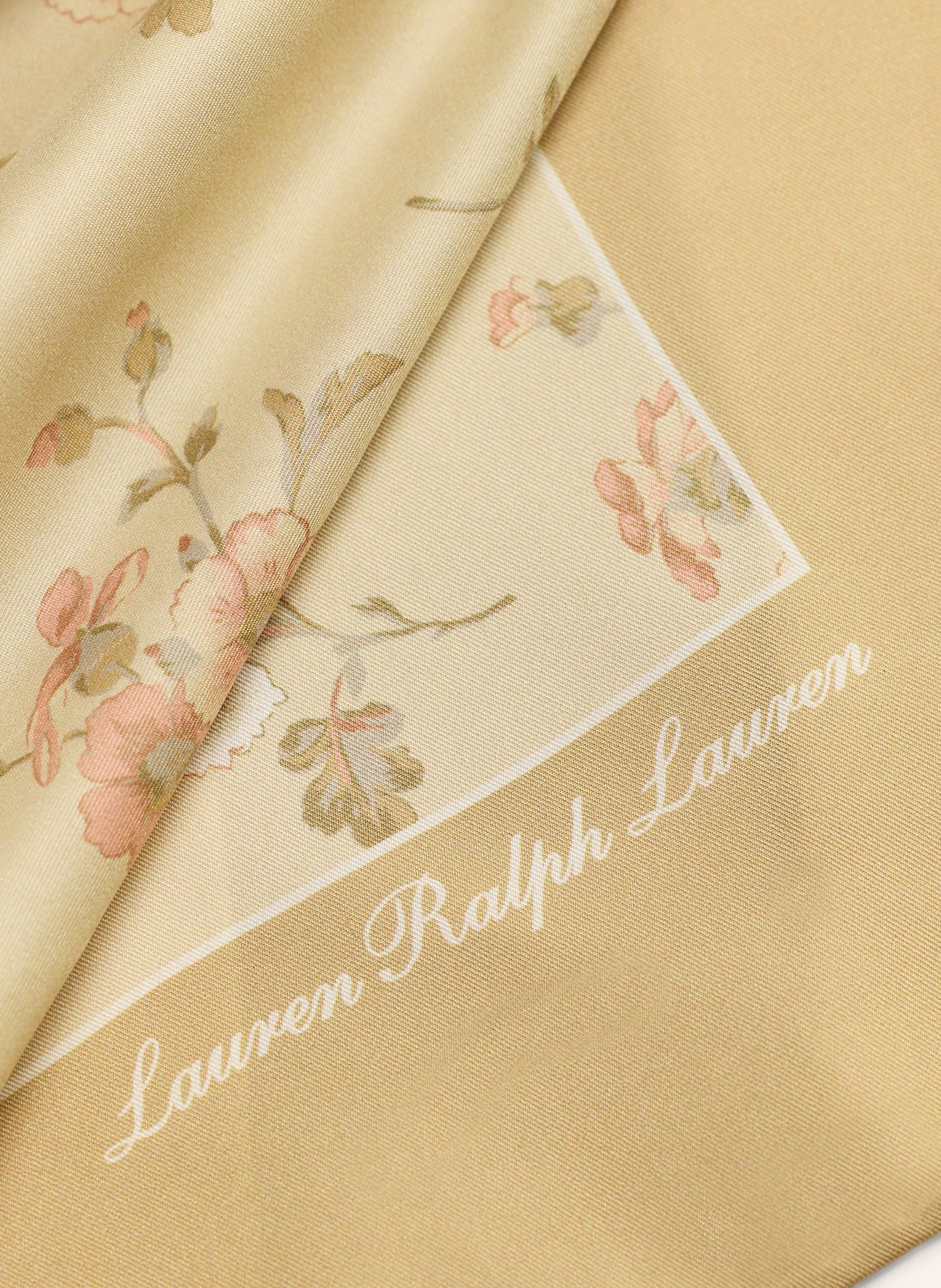 LAUREN RALPH LAUREN Silkesscarf: GULD / ROSÉ / GRÄDDE