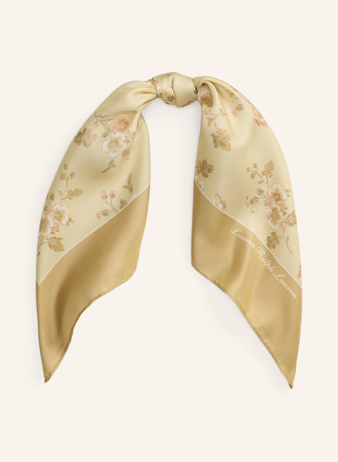 LAUREN RALPH LAUREN Silkesscarf: GULD / ROSÉ / GRÄDDE