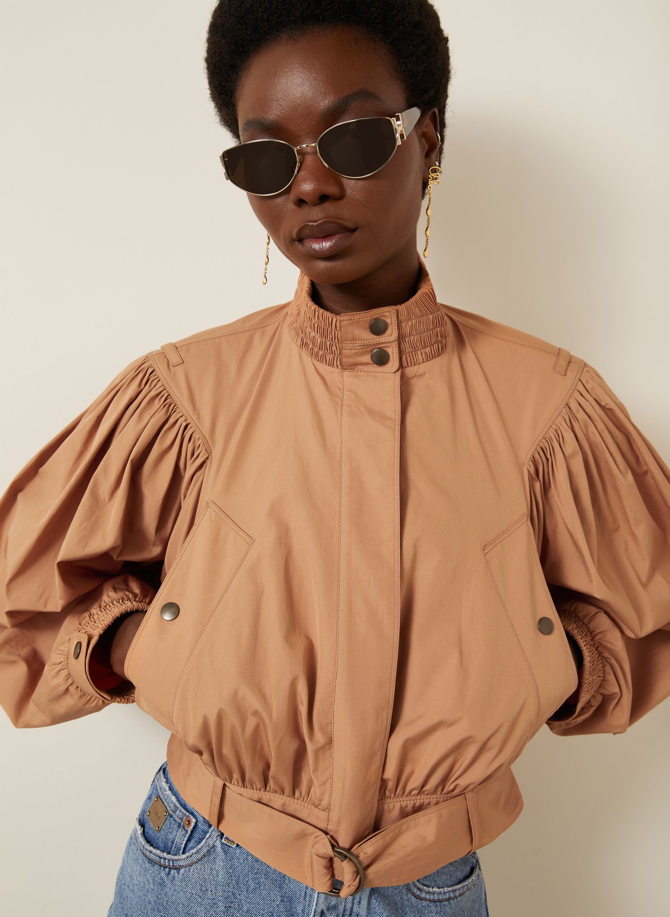 Chloé Blouson: COGNAC