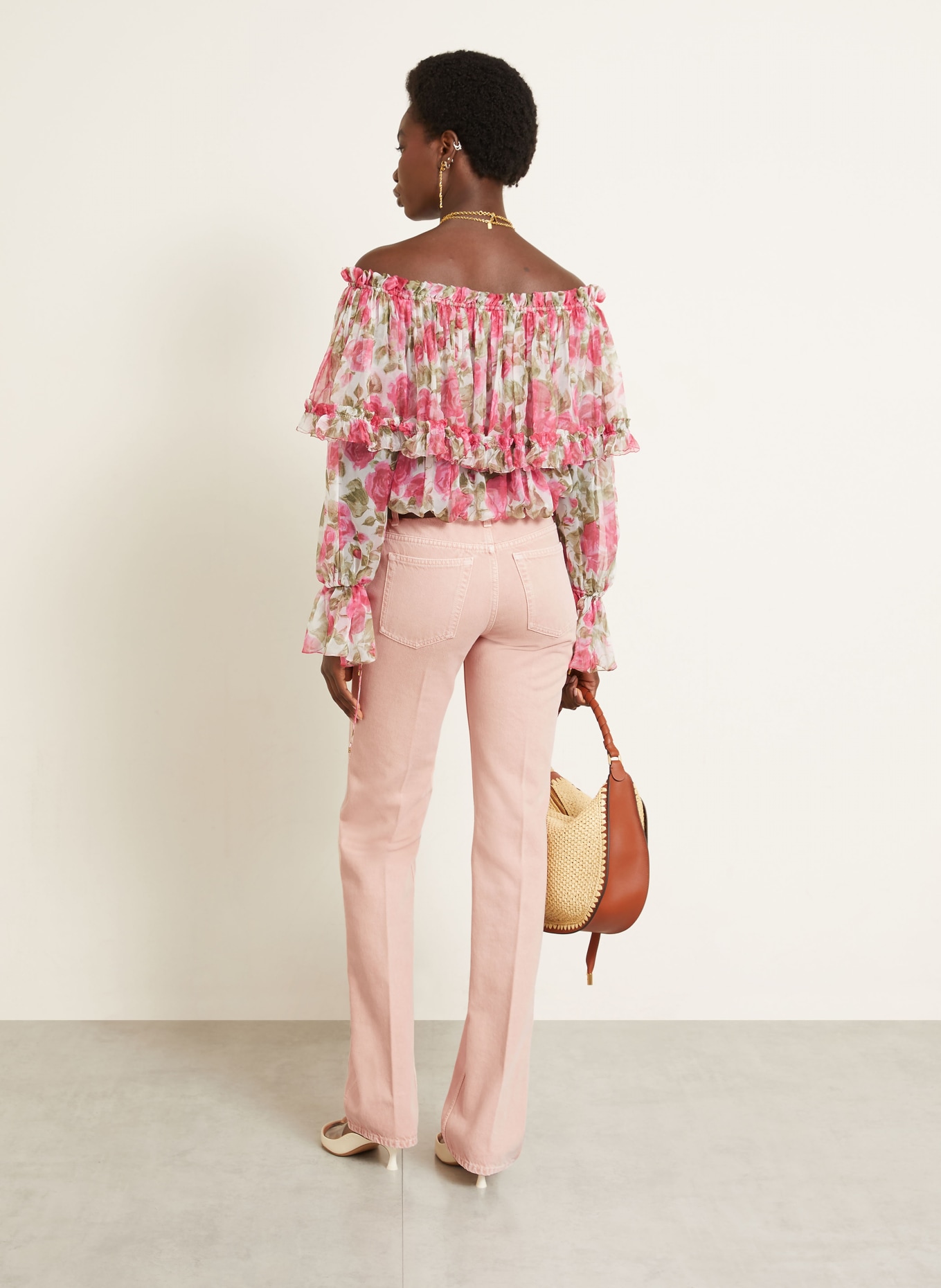 Chloé Straight Jeans: 6C2 Timid Pink