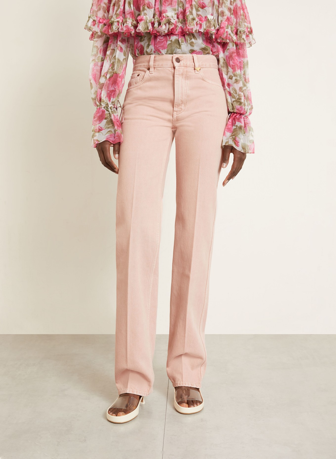 Chloé Straight Jeans: 6C2 Timid Pink