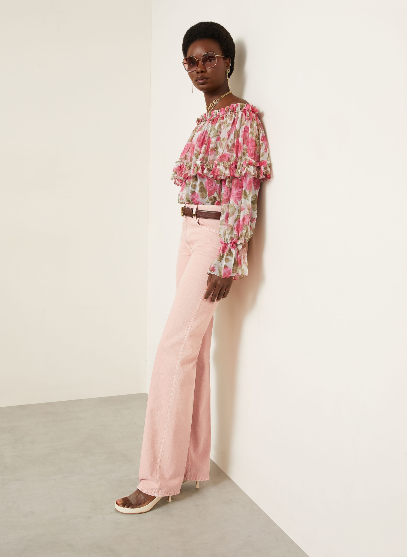 Chloé Straight Jeans: 6C2 Timid Pink