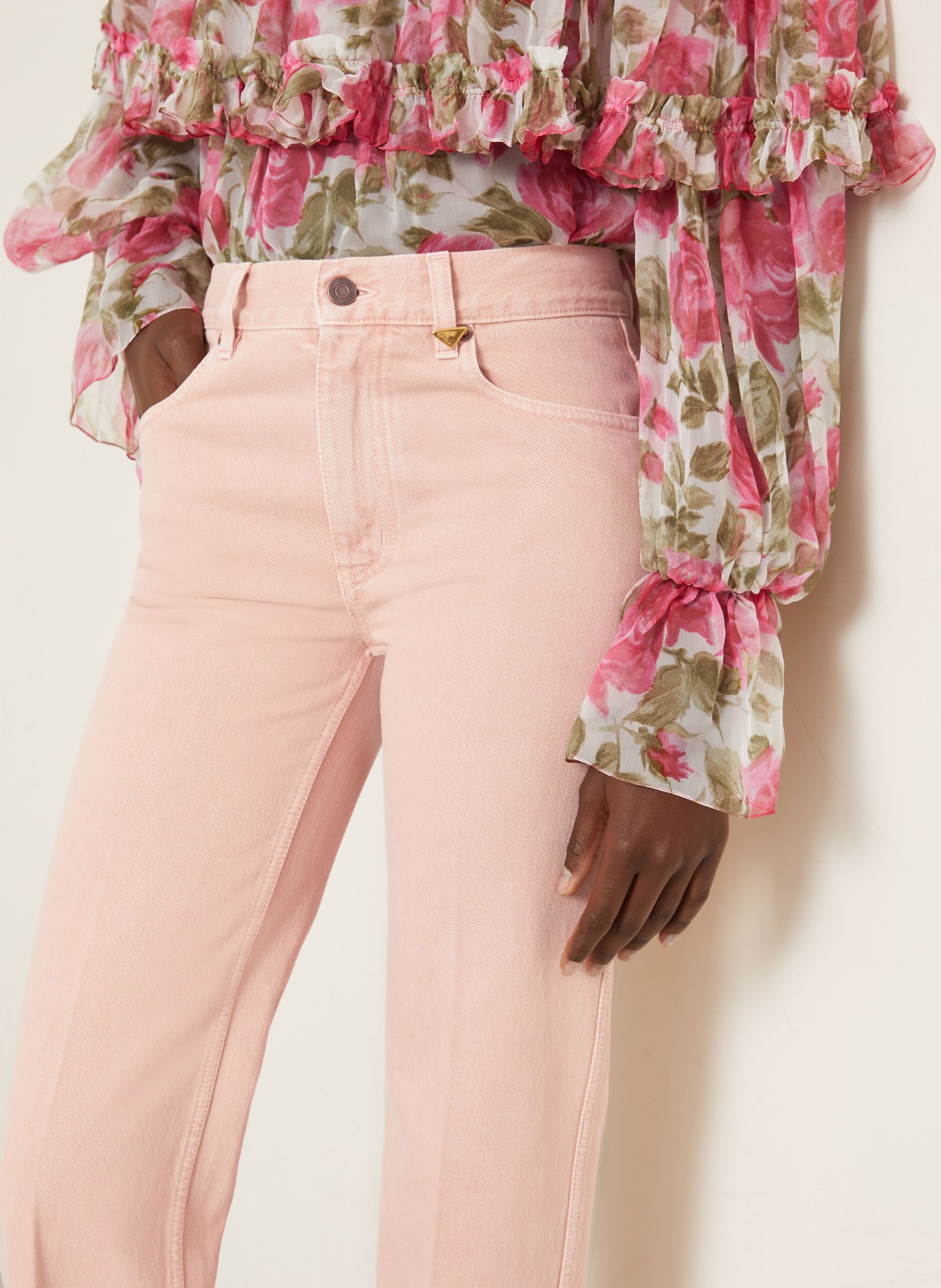 Chloé Straight Jeans: 6C2 Timid Pink