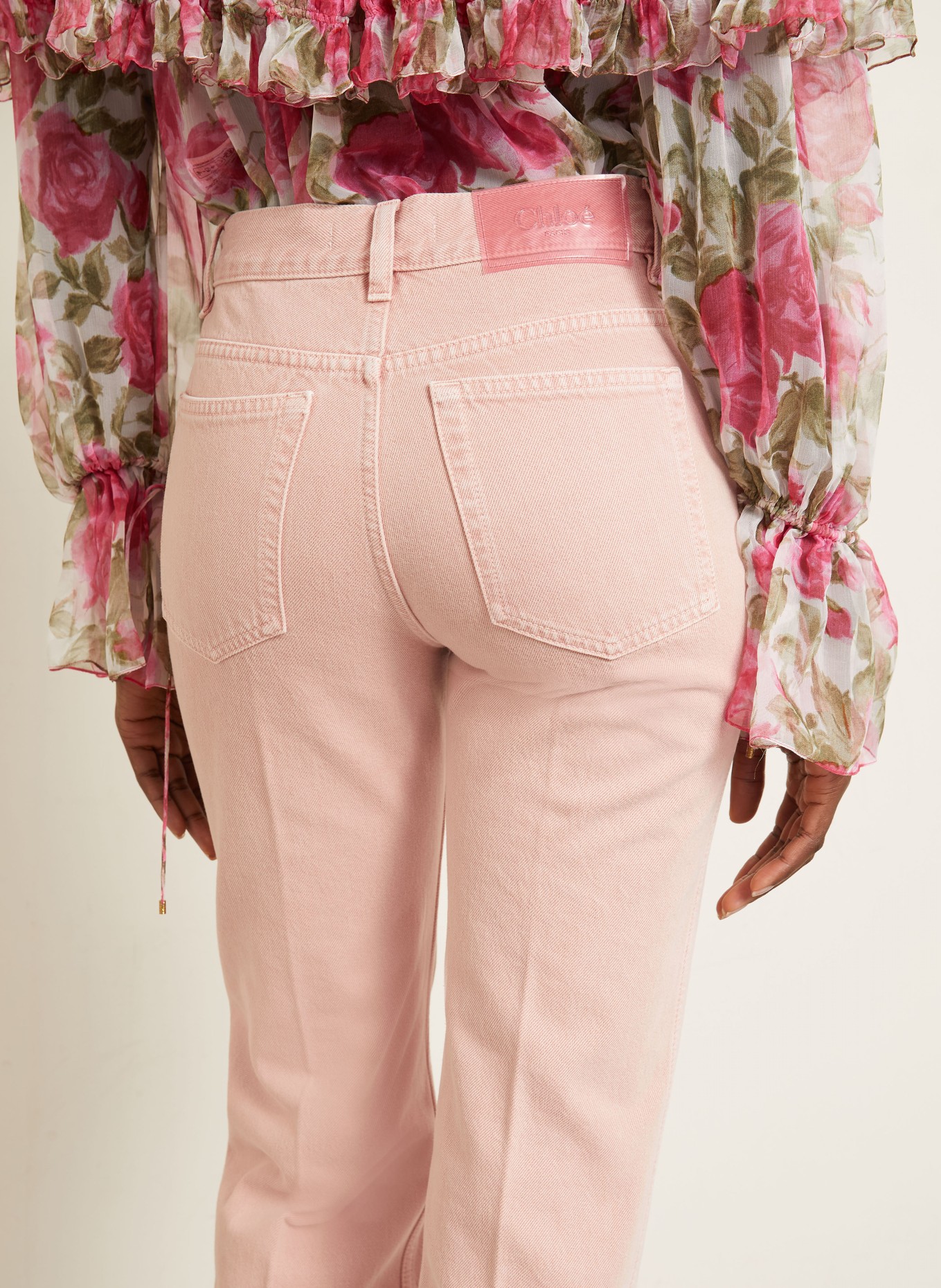 Chloé Straight Jeans: 6C2 Timid Pink