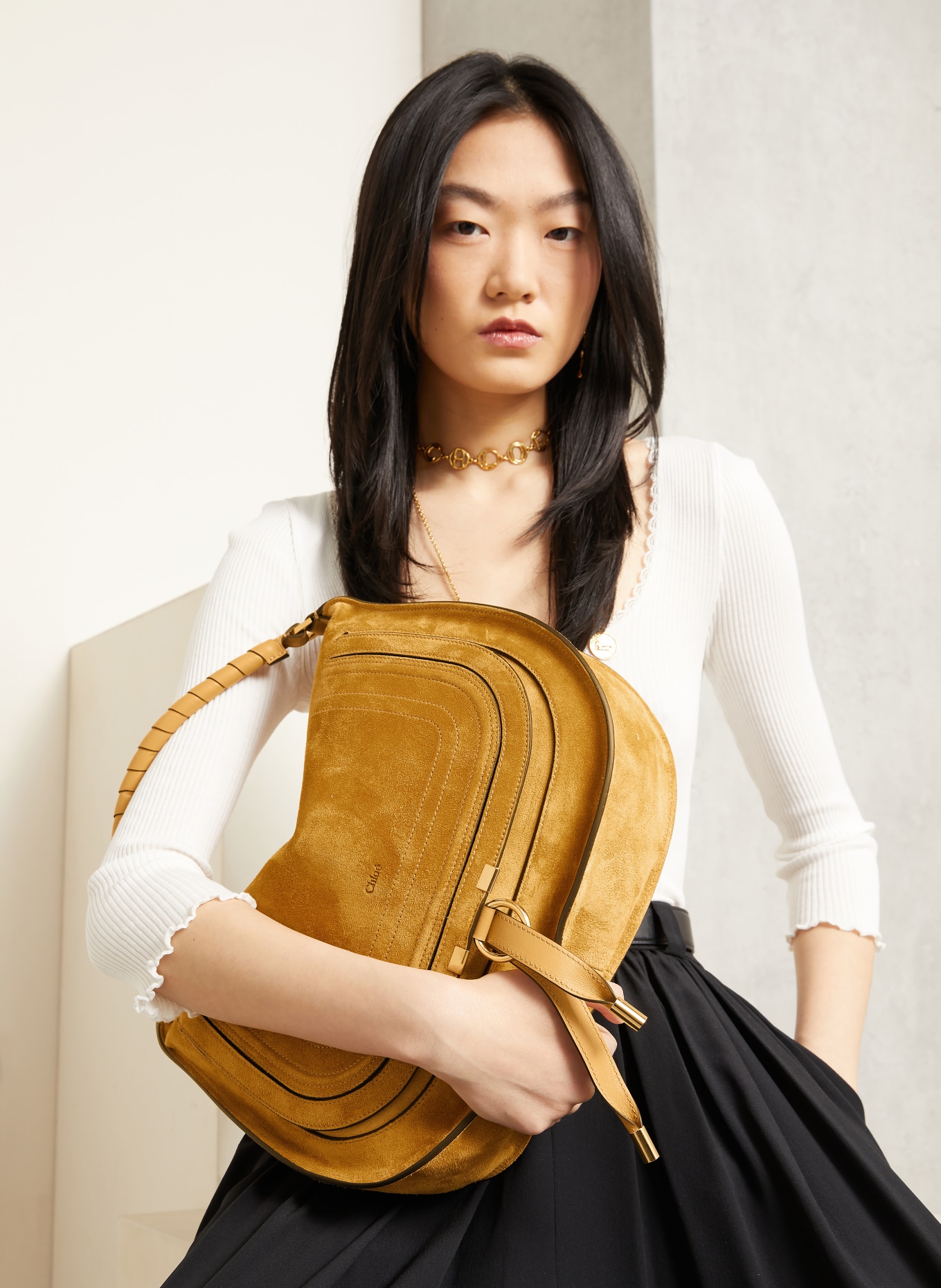 Chloé MARCIE Handbag: Whispering Orange