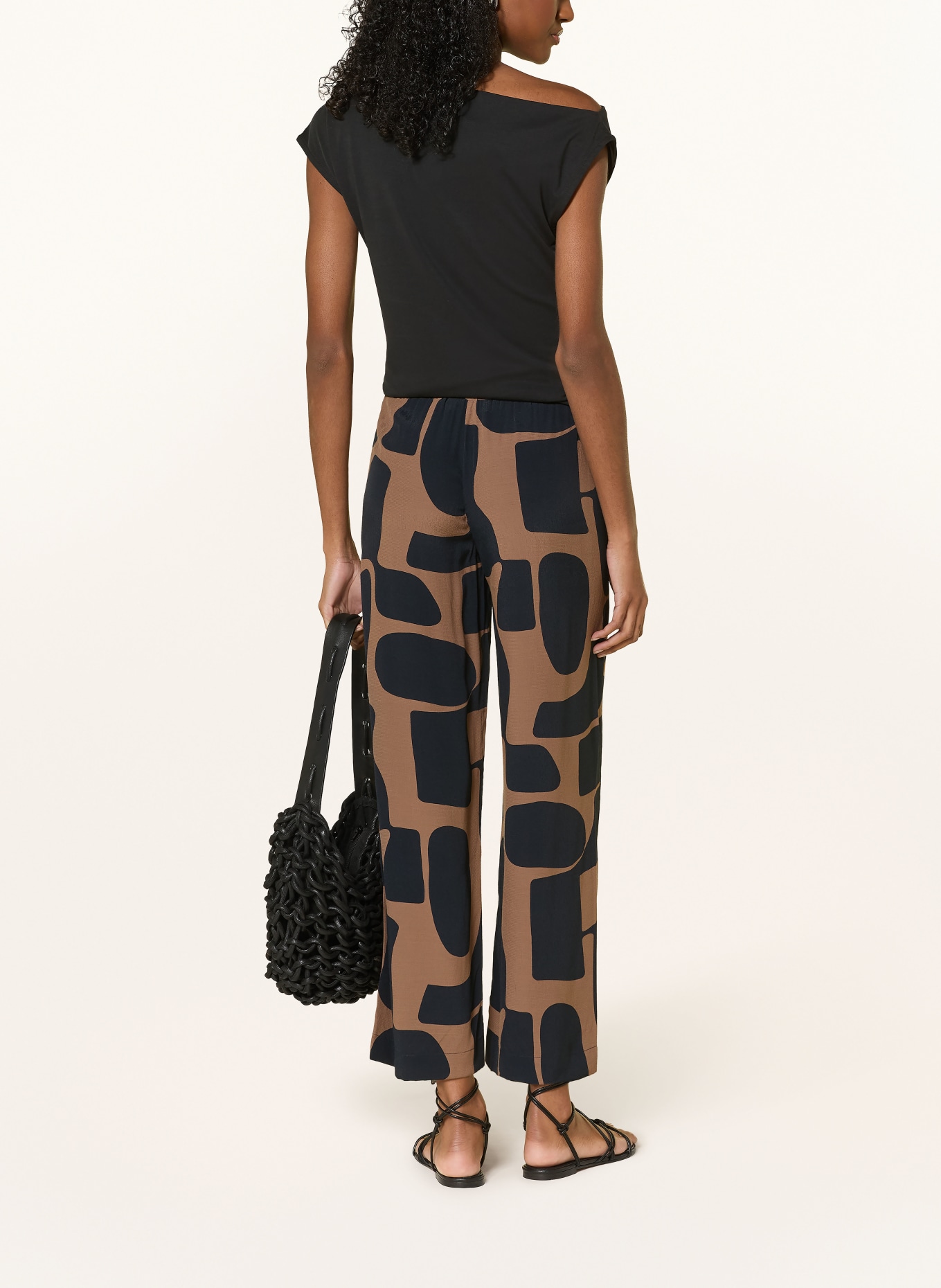 OPUS PANTS Culotte MALOTTA: BLEU FONCÉ / MARRON CLAIR