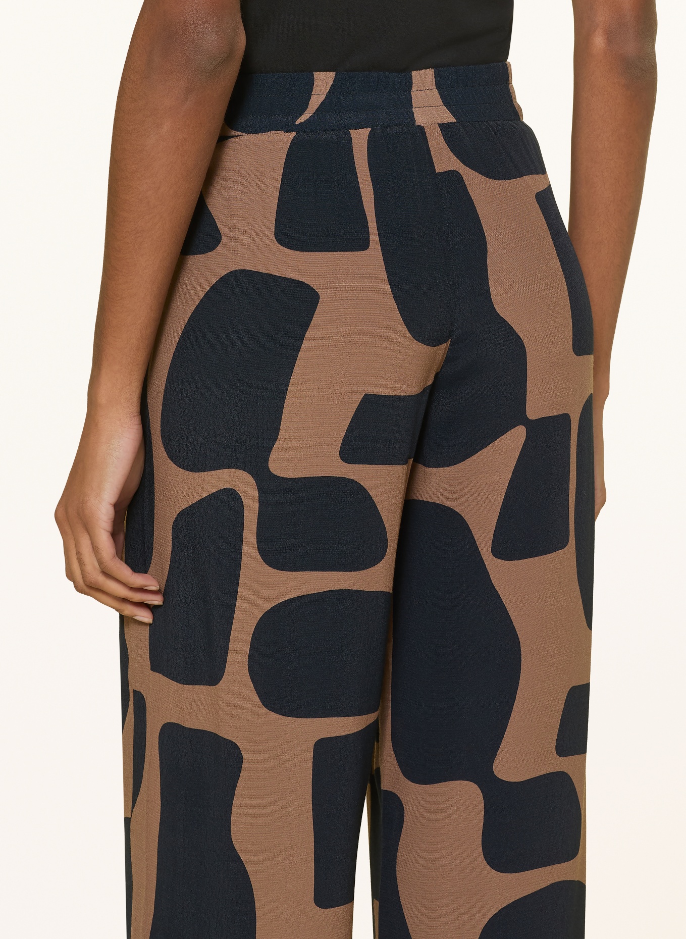 OPUS PANTS Culotte MALOTTA: BLEU FONCÉ / MARRON CLAIR