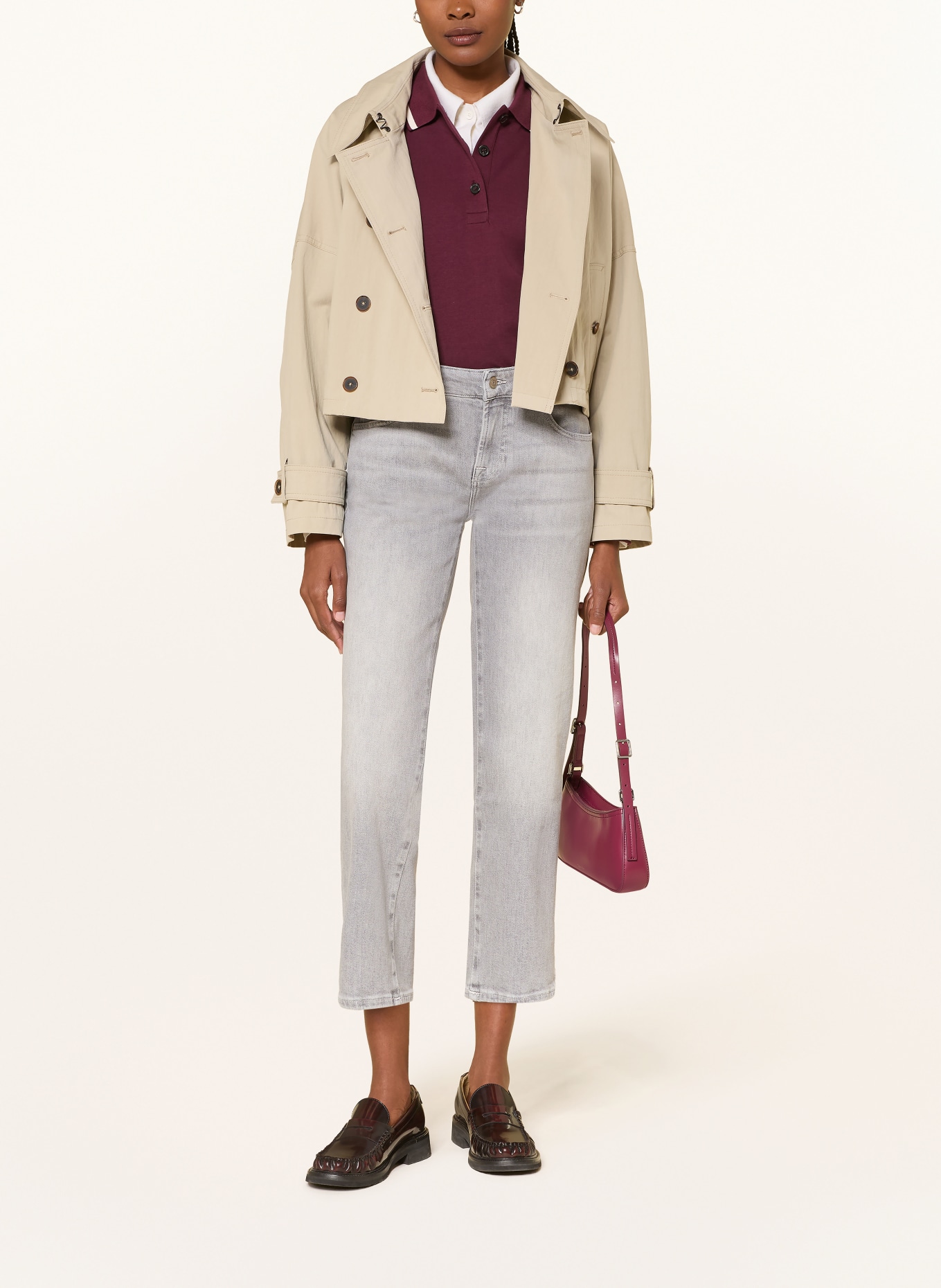 7 for all mankind Rovné džíny CALIE STRAIGHT ANKLE: 3NT SILVER WASH