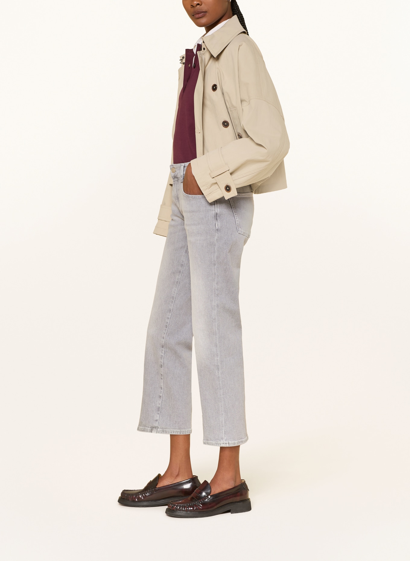 7 for all mankind Rovné džíny CALIE STRAIGHT ANKLE: 3NT SILVER WASH