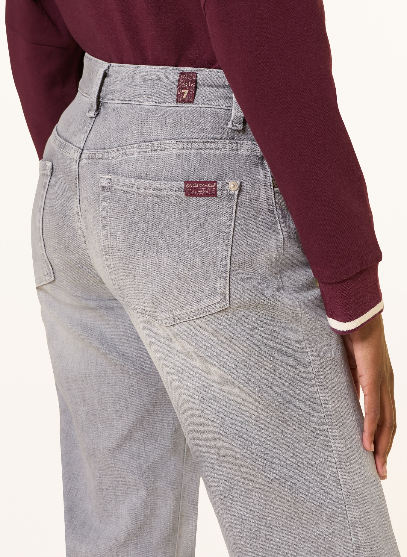 7 for all mankind Rovné džíny CALIE STRAIGHT ANKLE: 3NT SILVER WASH