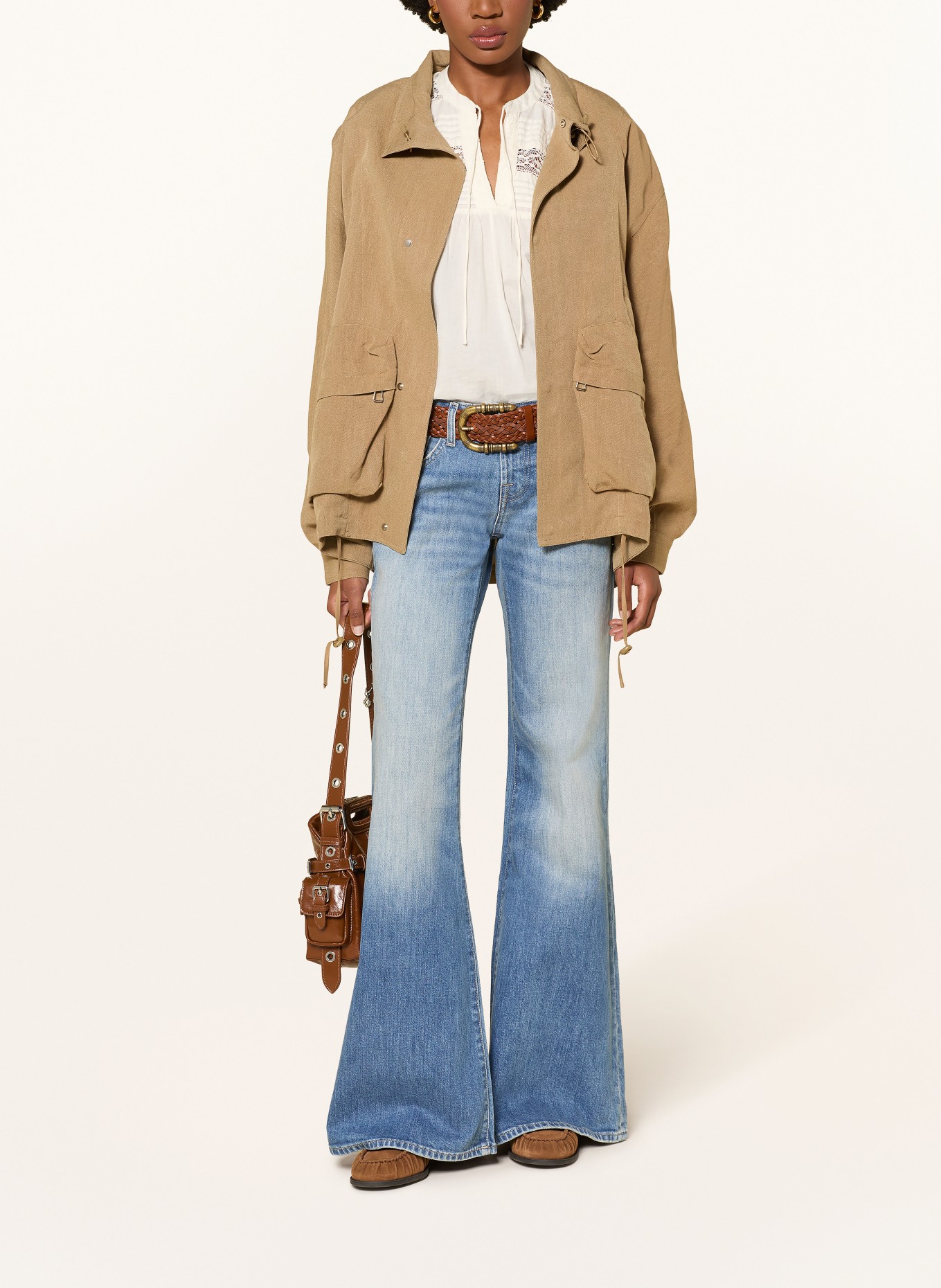 7 for all mankind Flared Jeans: 3BY BLUE HAZE