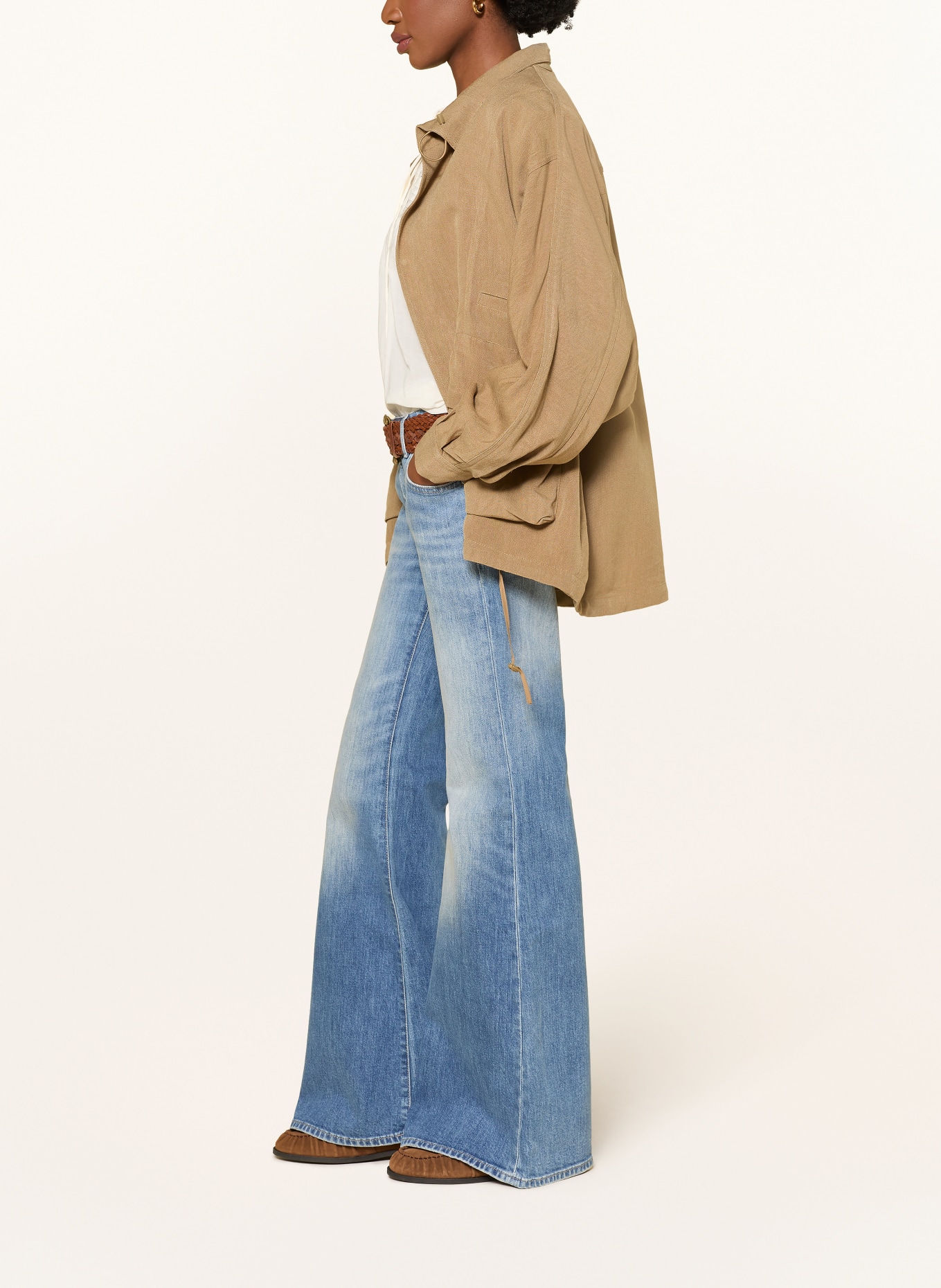 7 for all mankind Flared Jeans: 3BY BLUE HAZE