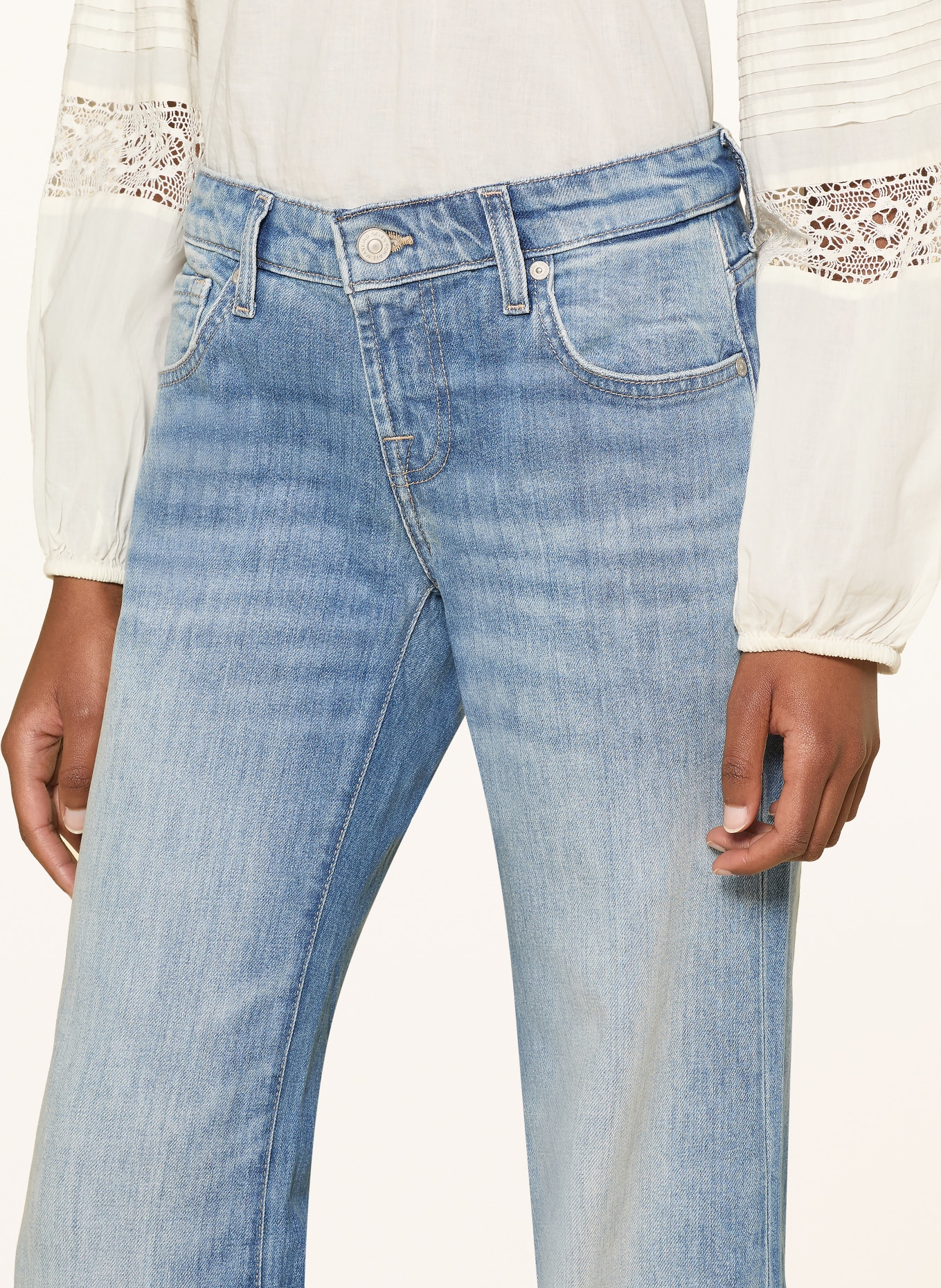 7 for all mankind Flared Jeans: 3BY BLUE HAZE