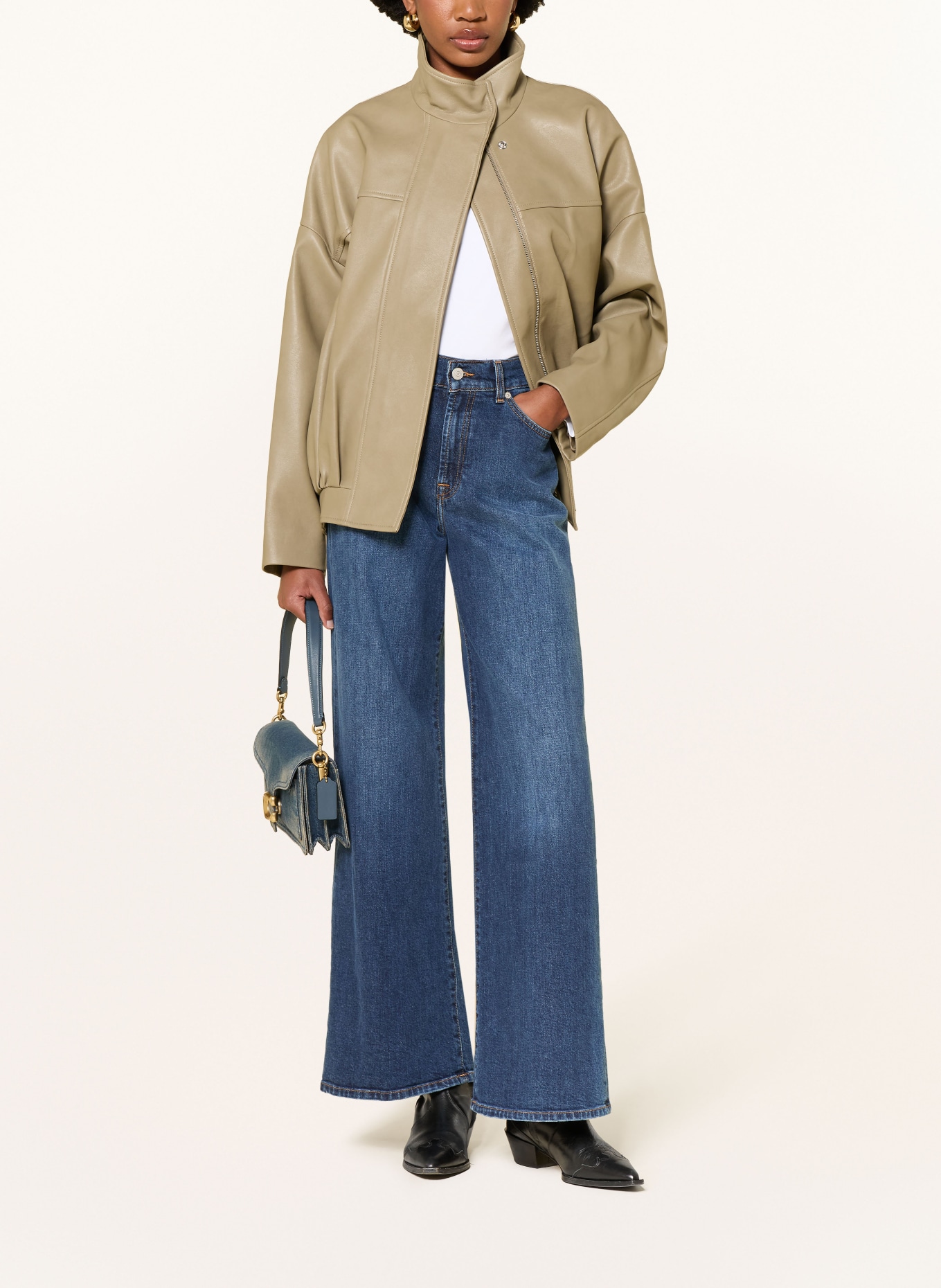 7 for all mankind Wide Leg Jeans LOTTA: 3NH INDIGLOW