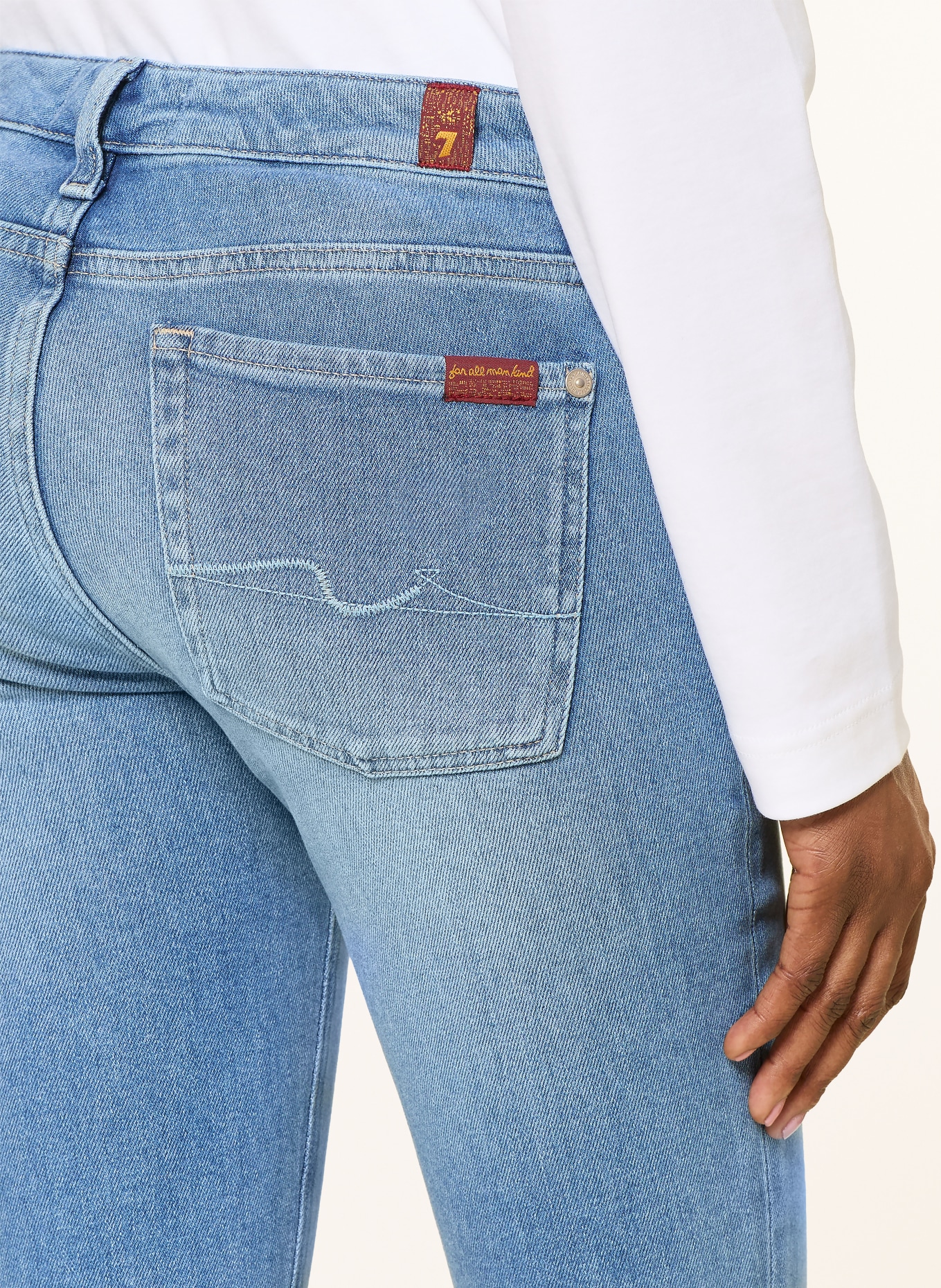 7 for all mankind Skinny Jeans LOW SKINNY SLIM ILLUSION: 3NY BLUEHAVEN