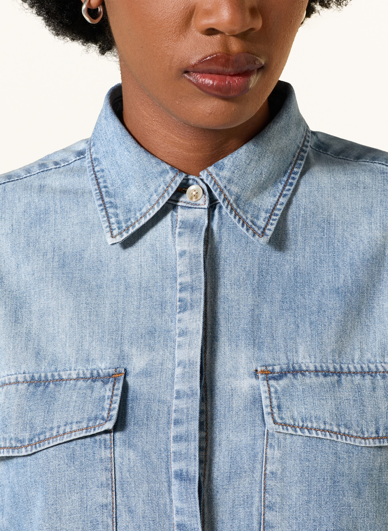 7 for all mankind Blouse en jean CHAMBRAY: BLEU CLAIR