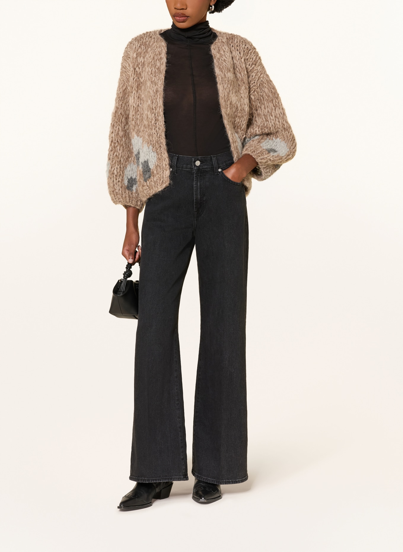 7 for all mankind Wide-Leg Jeans LOTTA: 3PH HEAVY RAIN