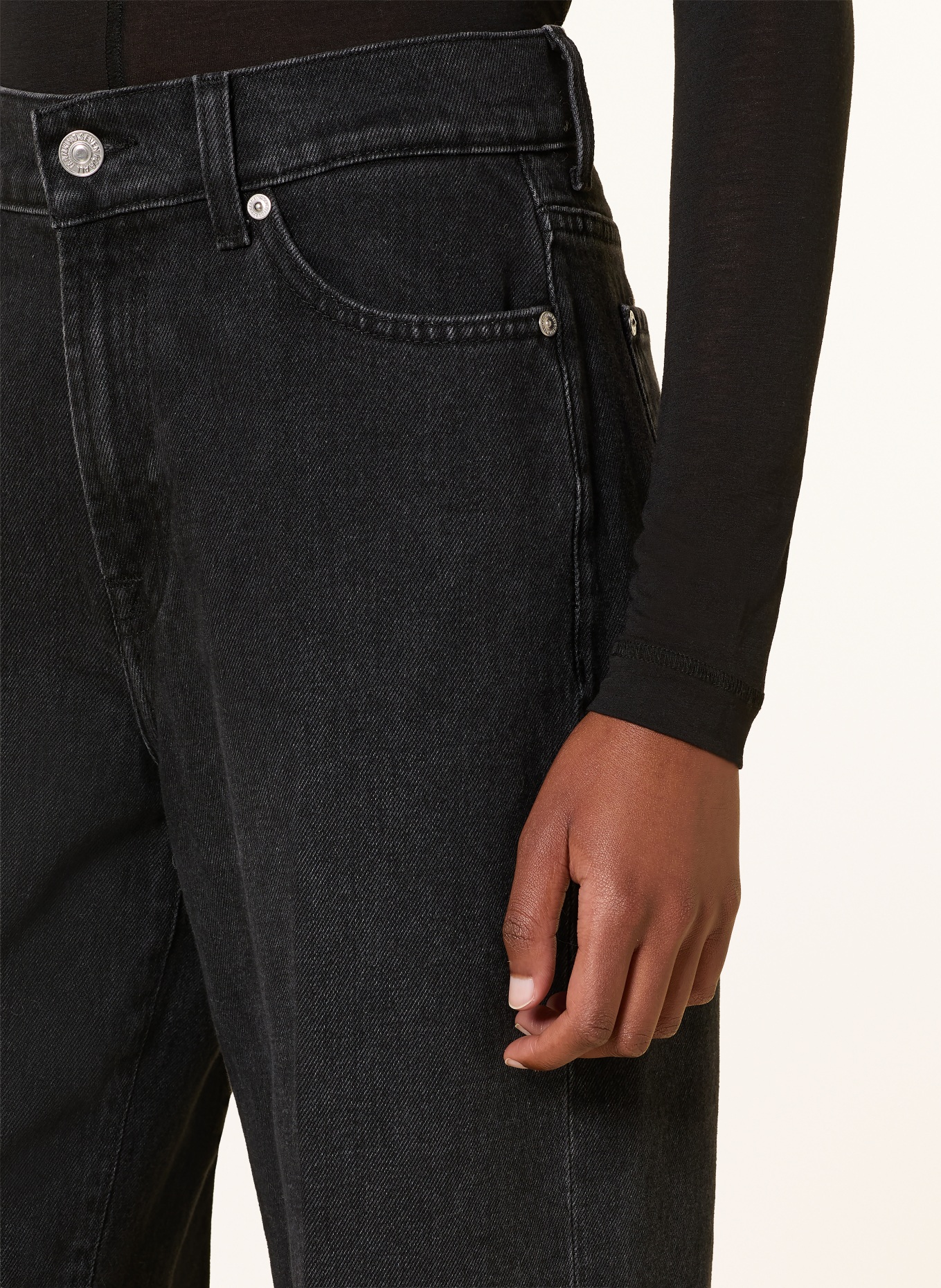 7 for all mankind Wide-Leg Jeans LOTTA: 3PH HEAVY RAIN
