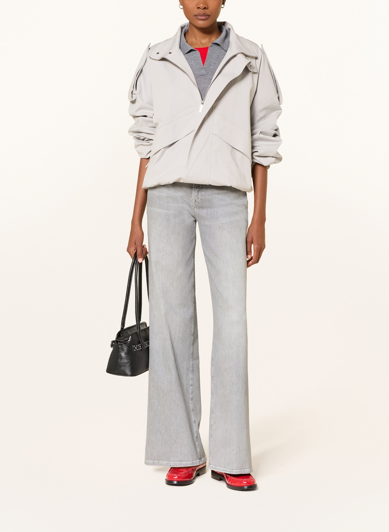 7 for all mankind Wide-Leg Jeans LOTTA: 3NT SILVER WASH