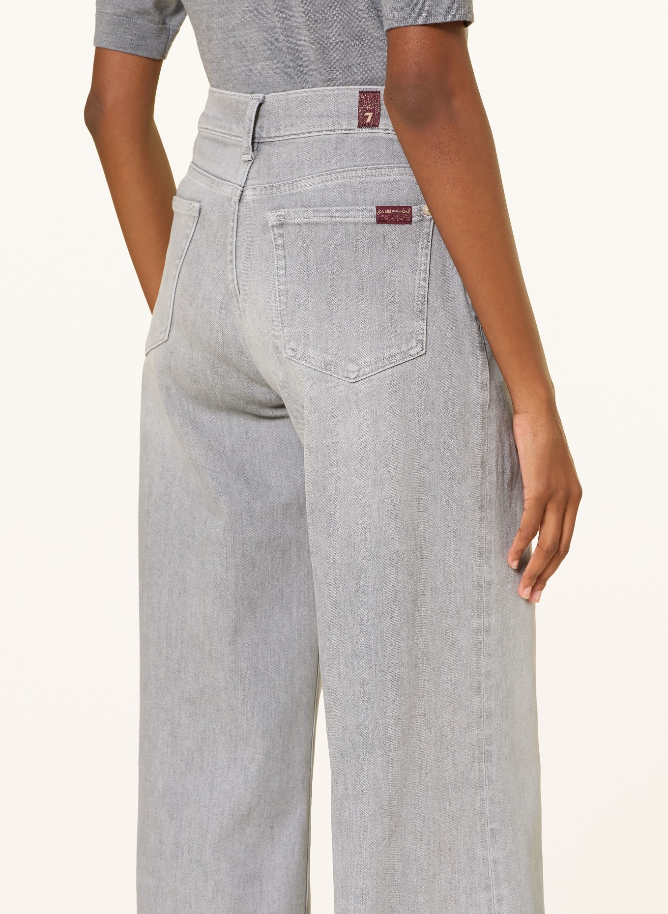 7 for all mankind Wide-Leg Jeans LOTTA: 3NT SILVER WASH