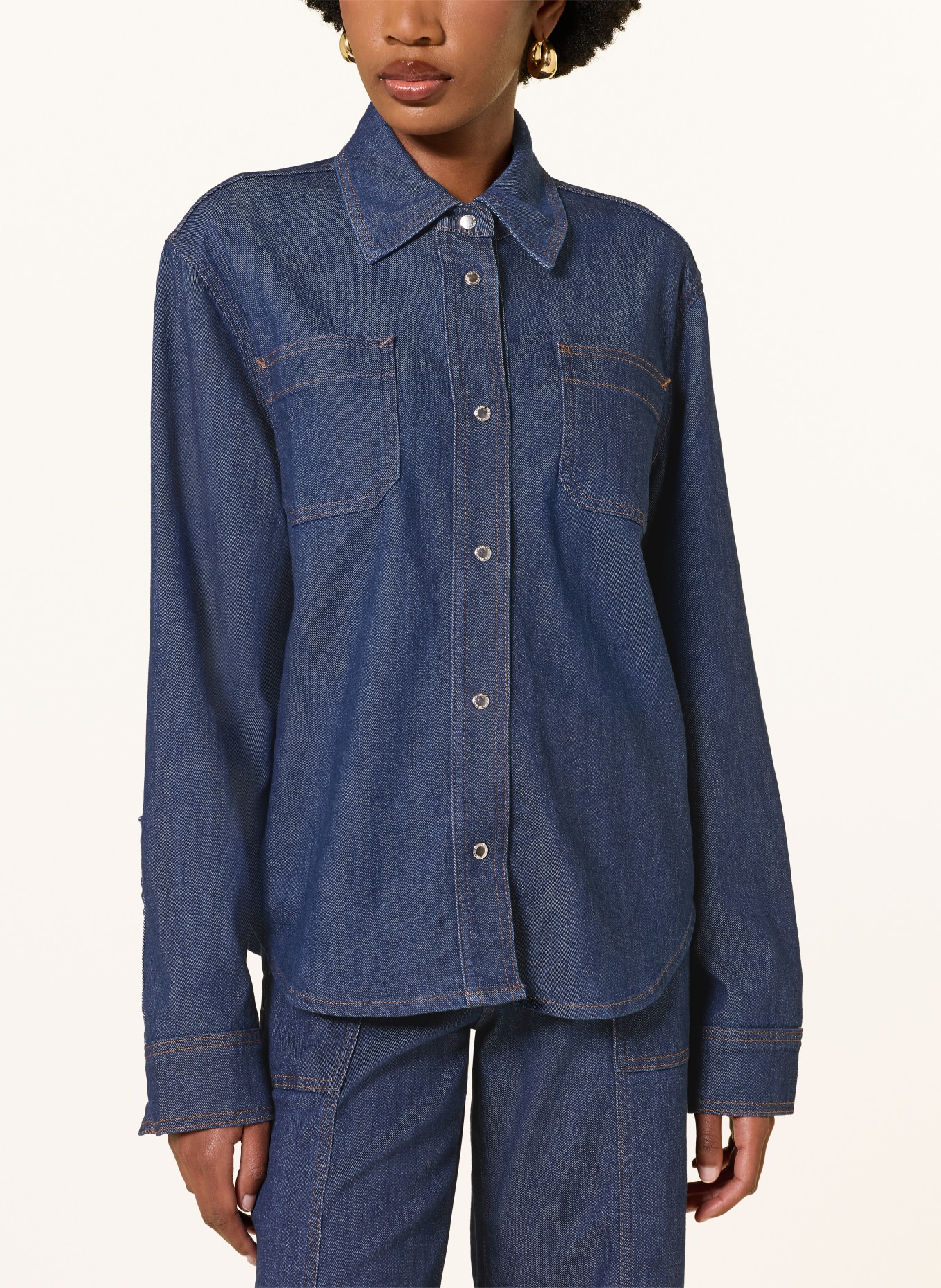 7 for all mankind Jeansbluse UTILITY CLASSIC: DUNKELBLAU