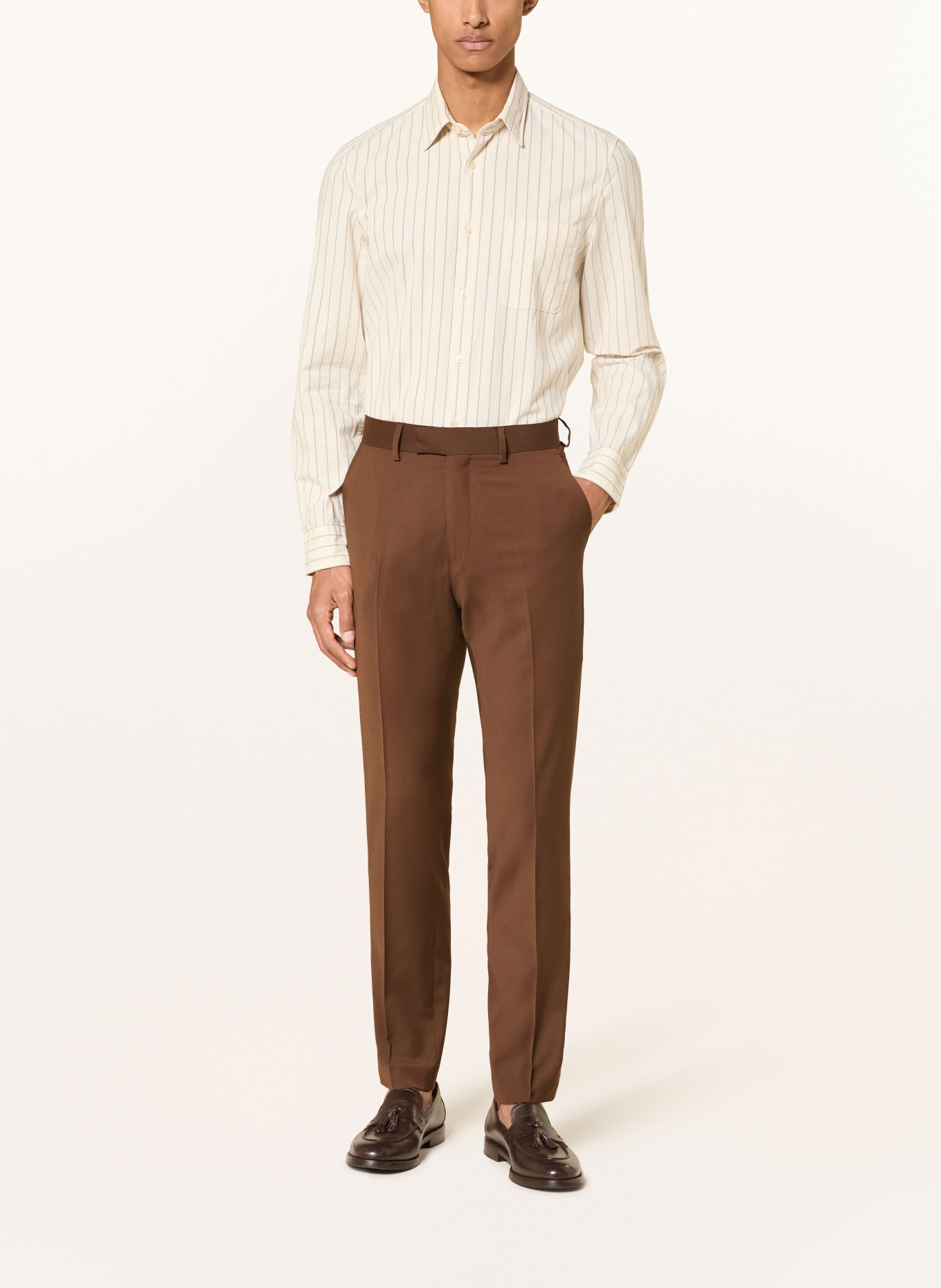 TIGER OF SWEDEN Oblekové kalhoty TENUTA Extra Slim Fit: 1Z3 Walnut