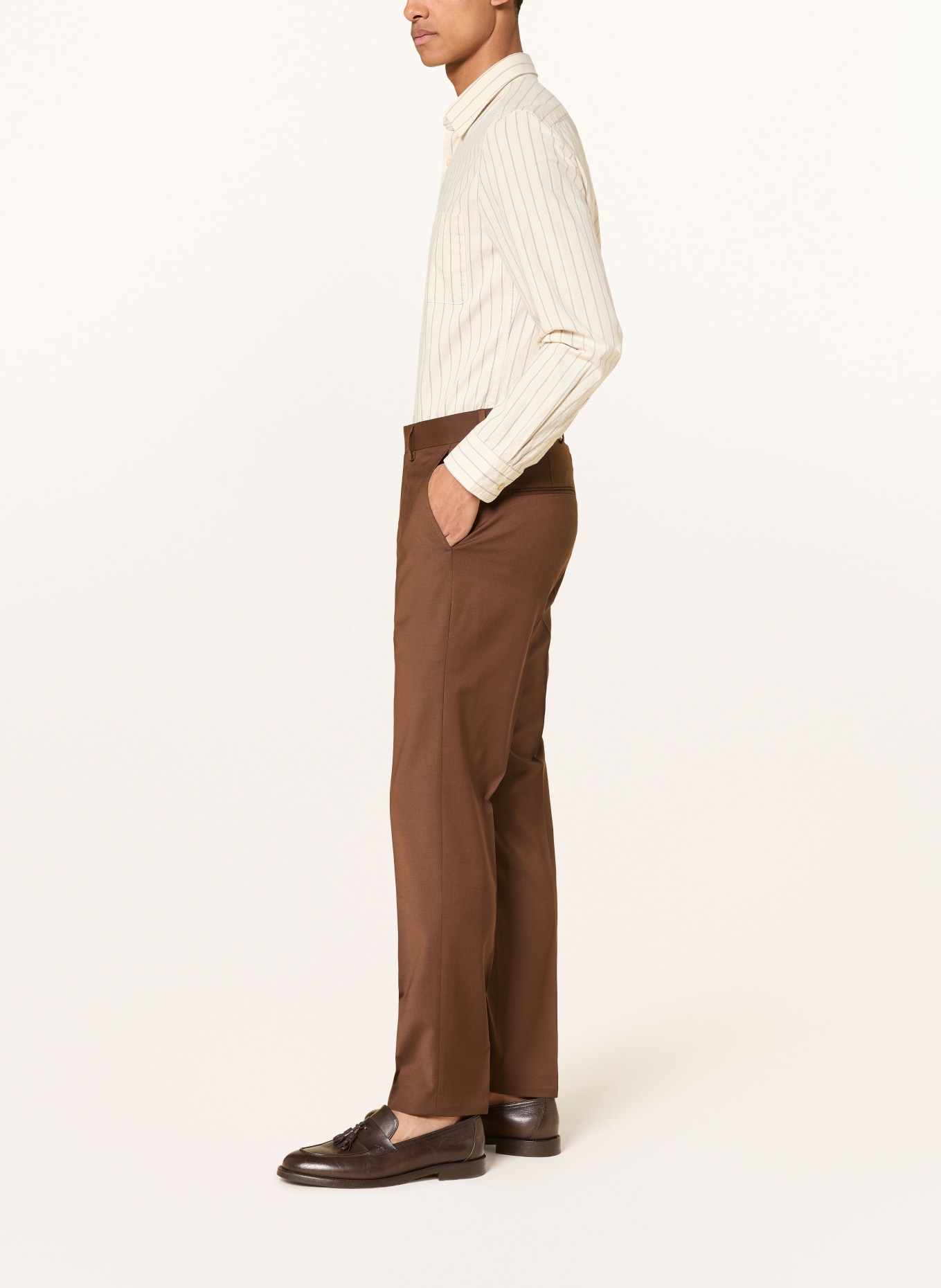 TIGER OF SWEDEN Oblekové kalhoty TENUTA Extra Slim Fit: 1Z3 Walnut