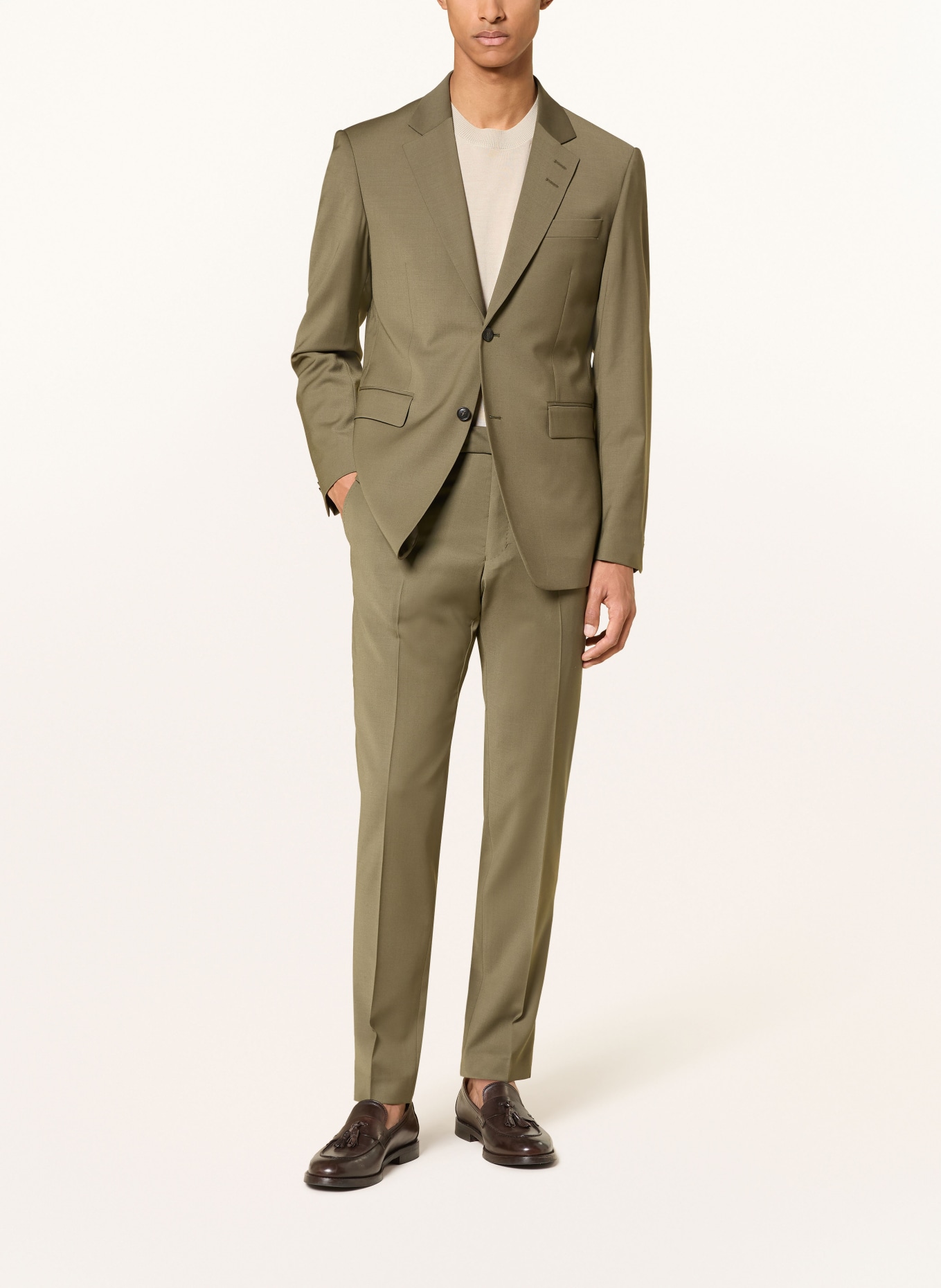 TIGER OF SWEDEN Oblekové kalhoty TENUTA Extra Slim Fit: 420 Mud