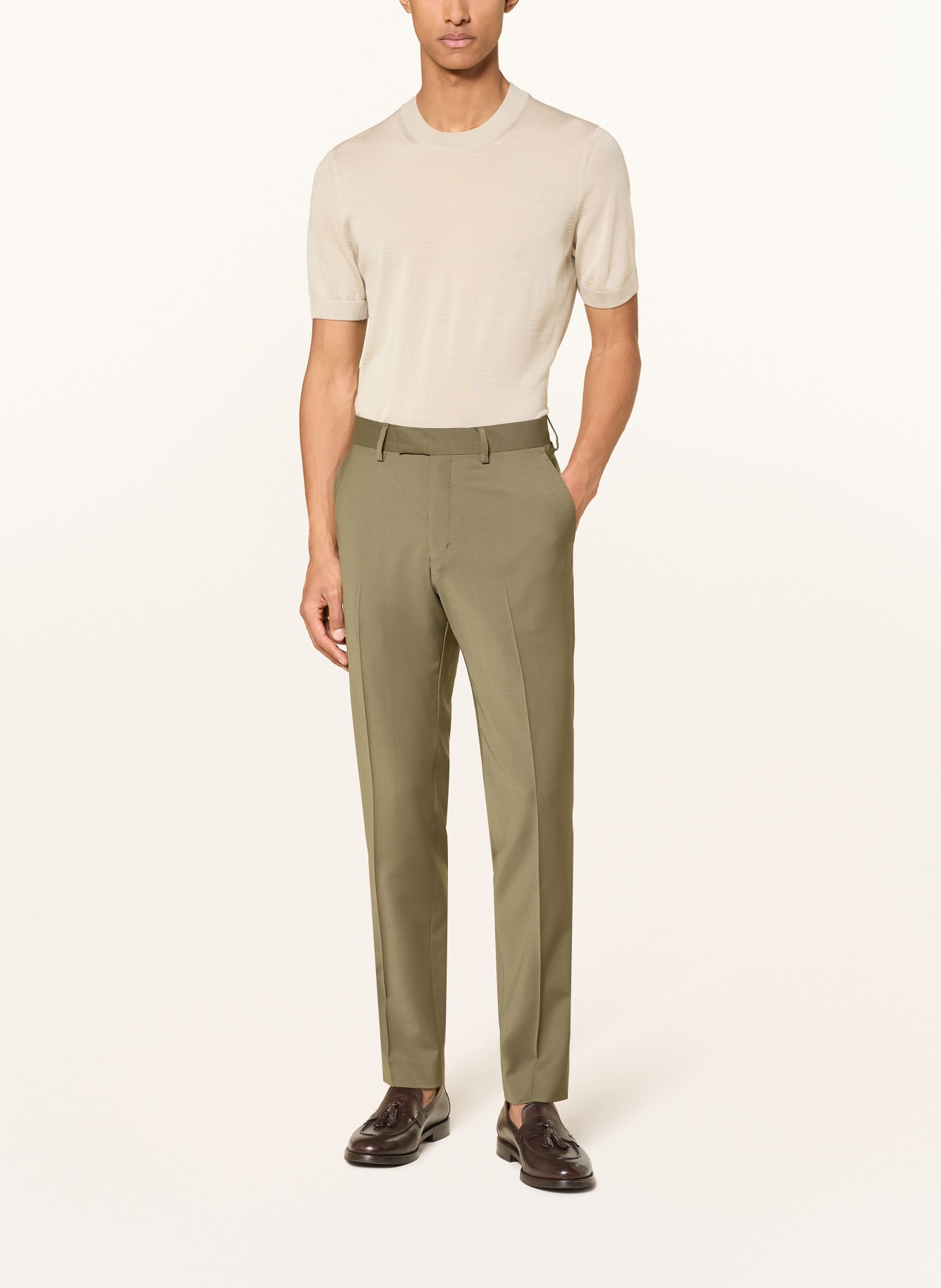 TIGER OF SWEDEN Oblekové kalhoty TENUTA Extra Slim Fit: 420 Mud