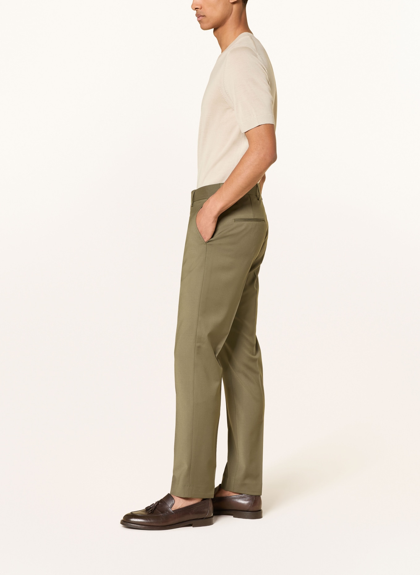 TIGER OF SWEDEN Oblekové kalhoty TENUTA Extra Slim Fit: 420 Mud