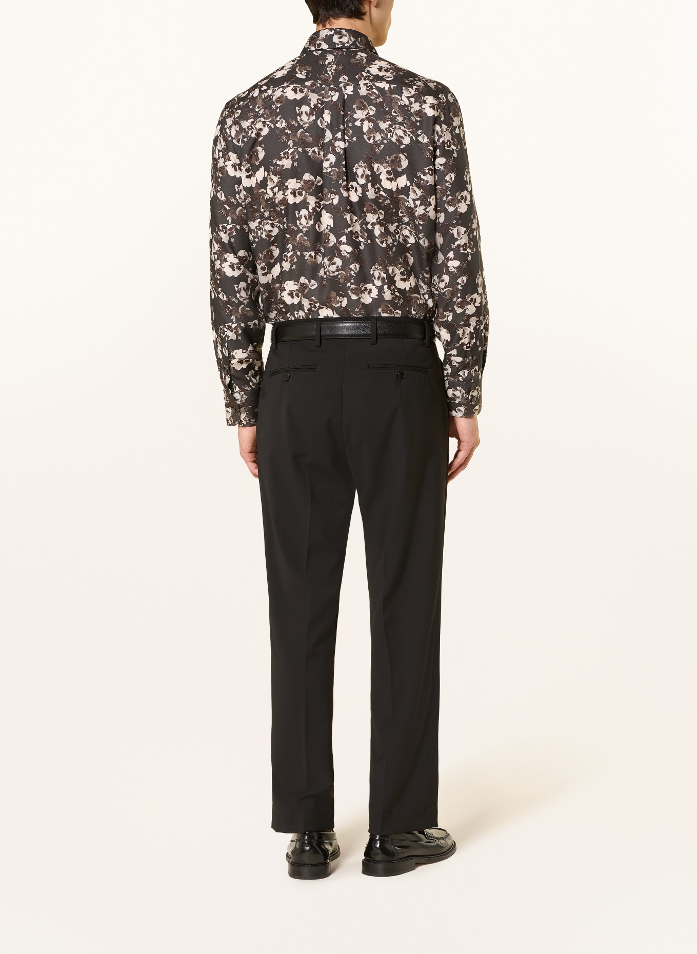 TIGER OF SWEDEN Overhemd BENNETT Comfort Fit: DONKERGRIJS / WIT