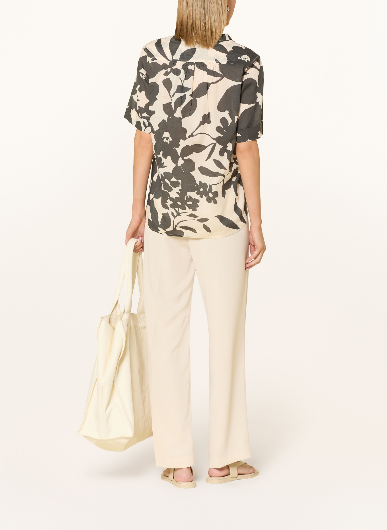 Marc O'Polo Blouse: DARK GRAY / CREAM