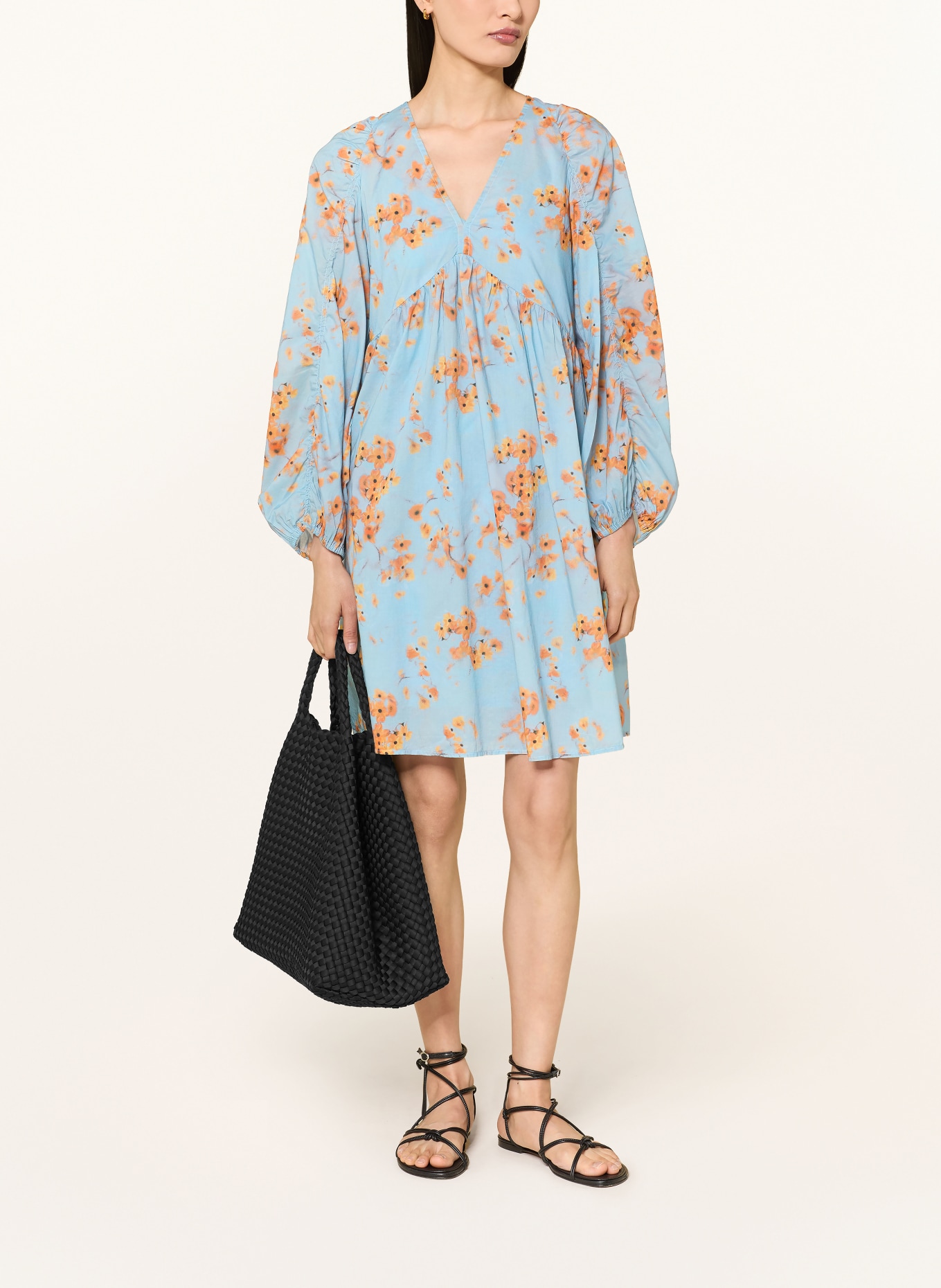 Marc O'Polo Kleid: HELLBLAU / ORANGE