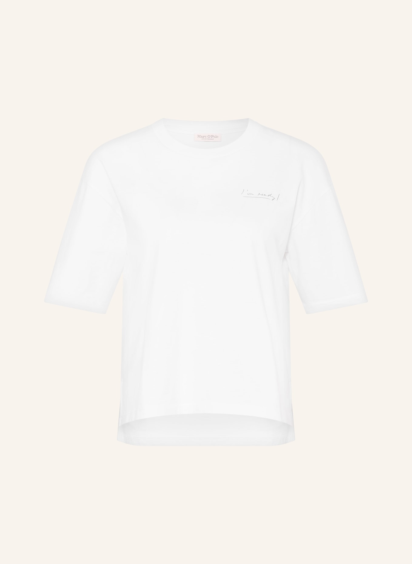 Marc O'Polo T-Shirt: WEISS / GRAU / ORANGE